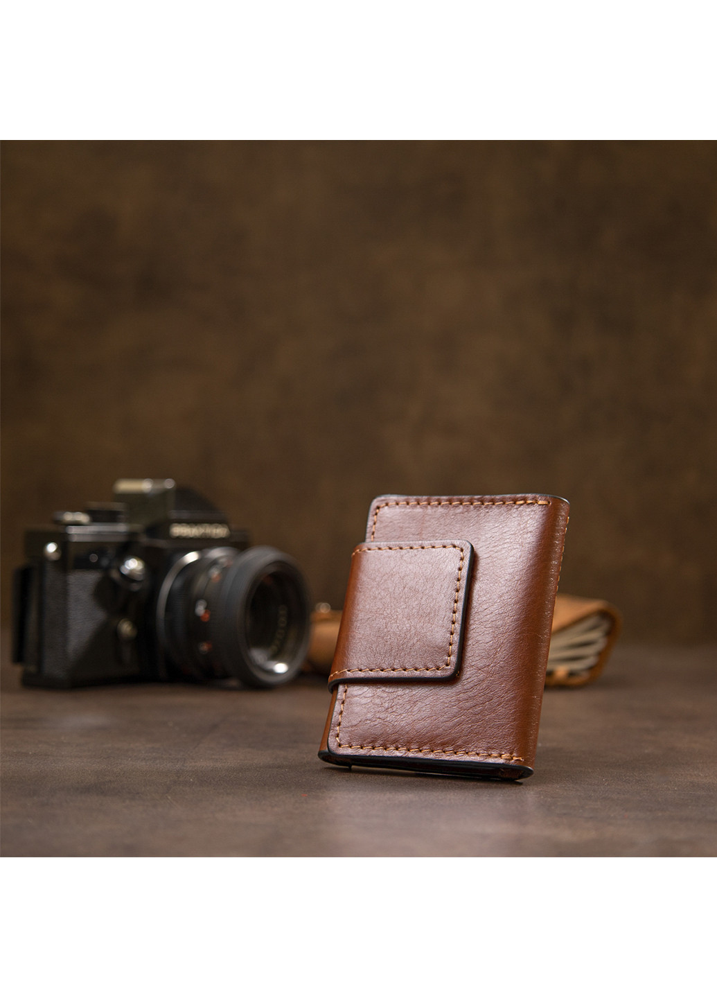 Кожаная визитница 7х10х1,5 см Grande Pelle (250096809)