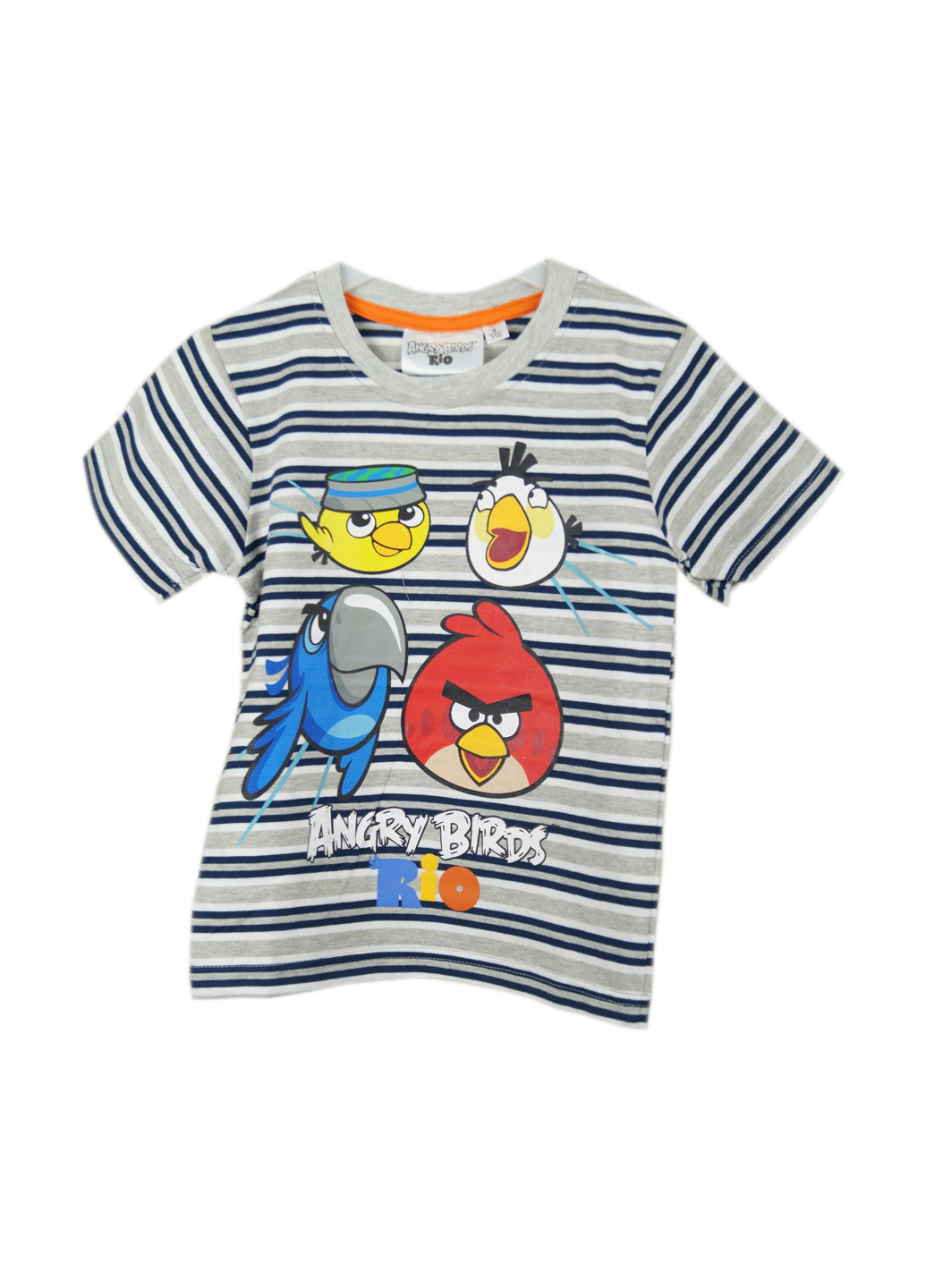 Серая летняя футболка с коротким рукавом Angry Birds