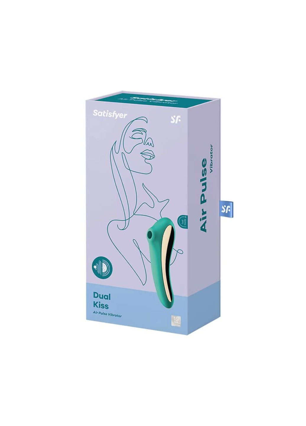 Вакуумний стимулятор із вібрацією Dual Kiss Green Satisfyer (254785209)