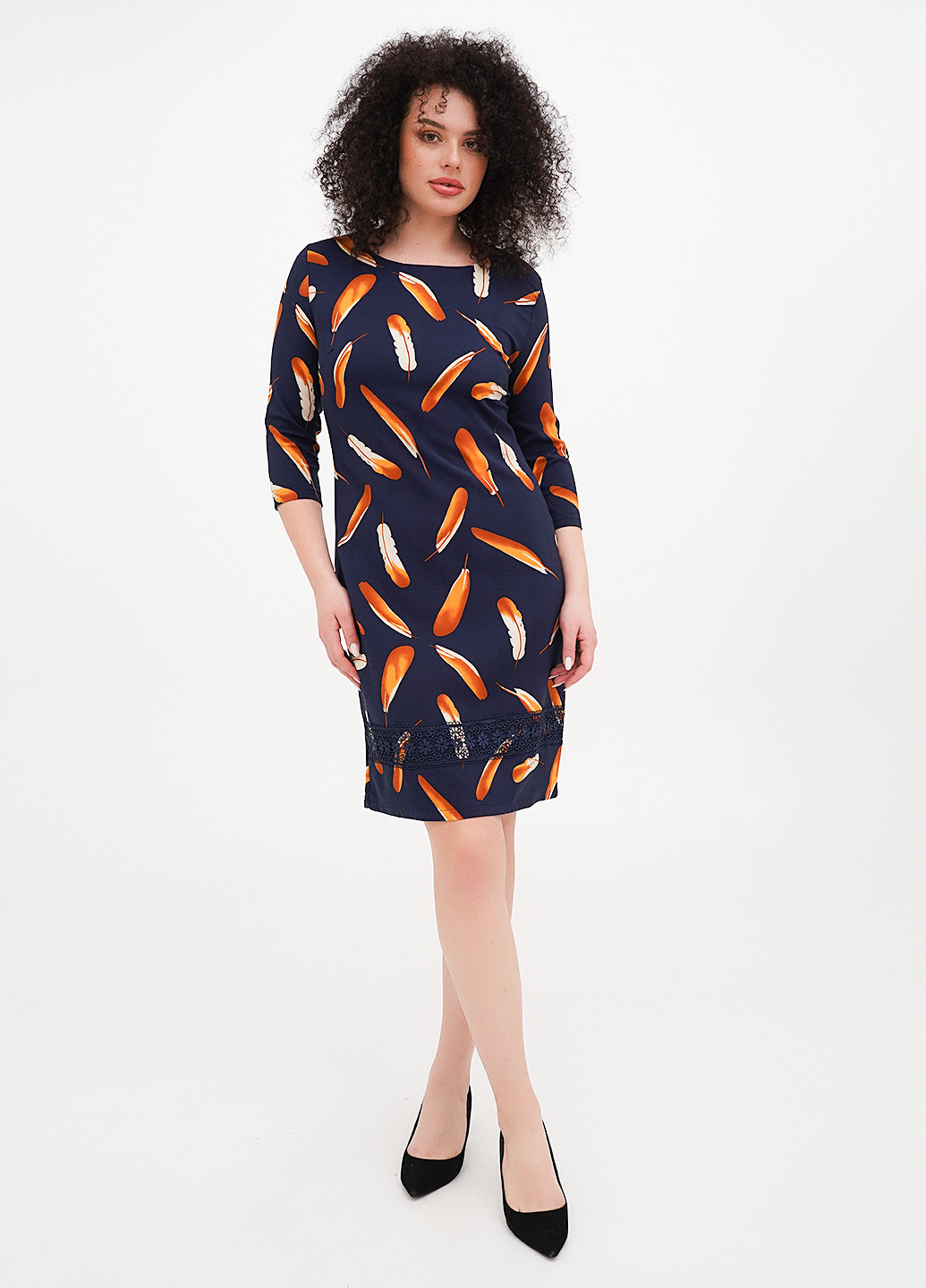 Синя кежуал сукня силуетна Imperial з малюнком