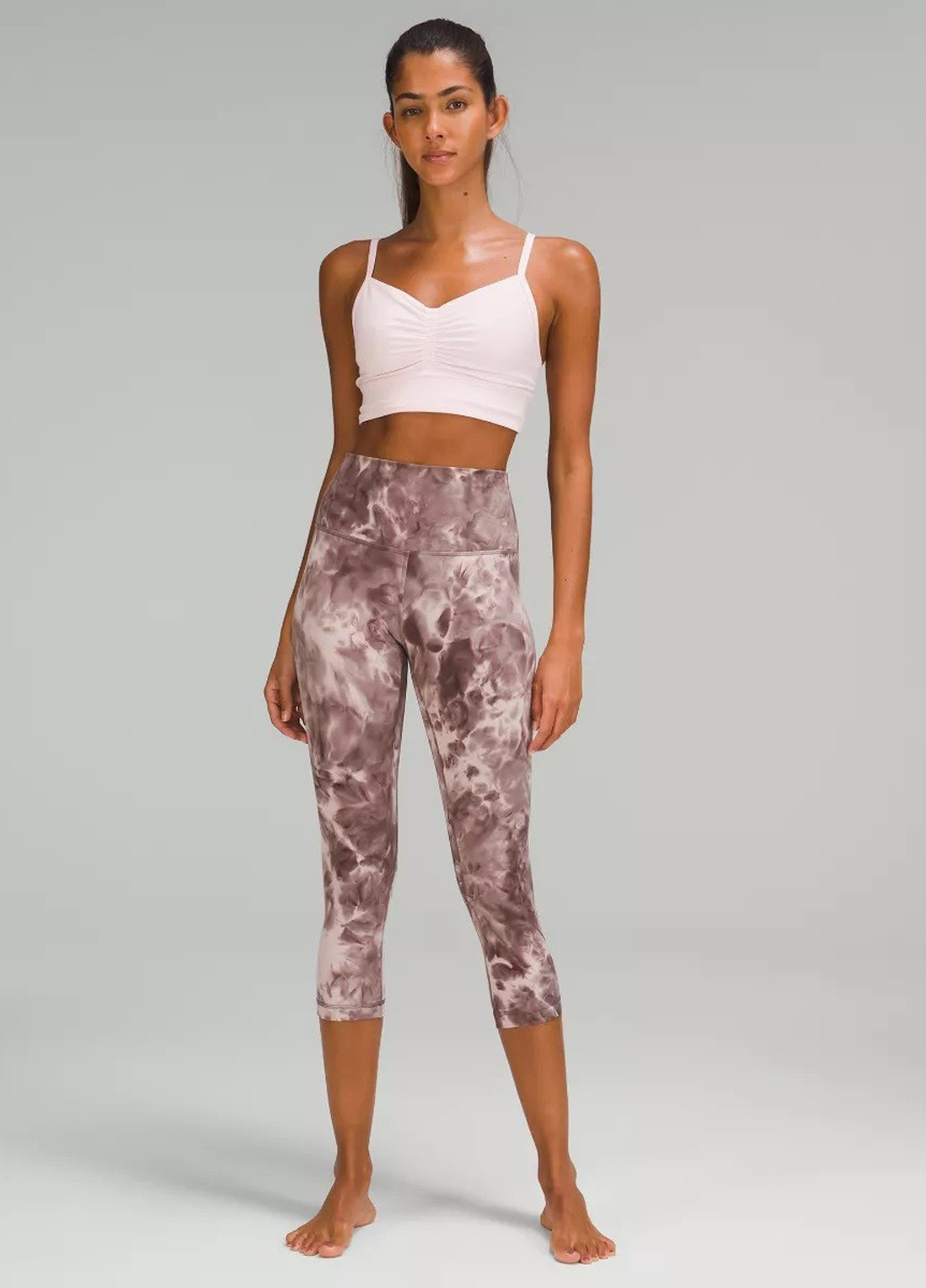 Комбинированные демисезонные легинсы Lululemon Athletica