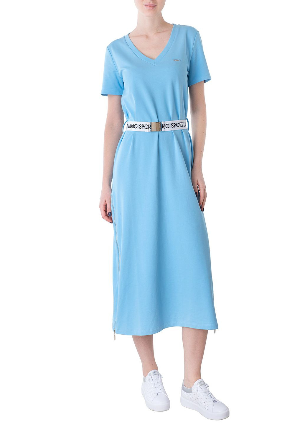 Голубое кэжуал платье Liu Jo однотонное