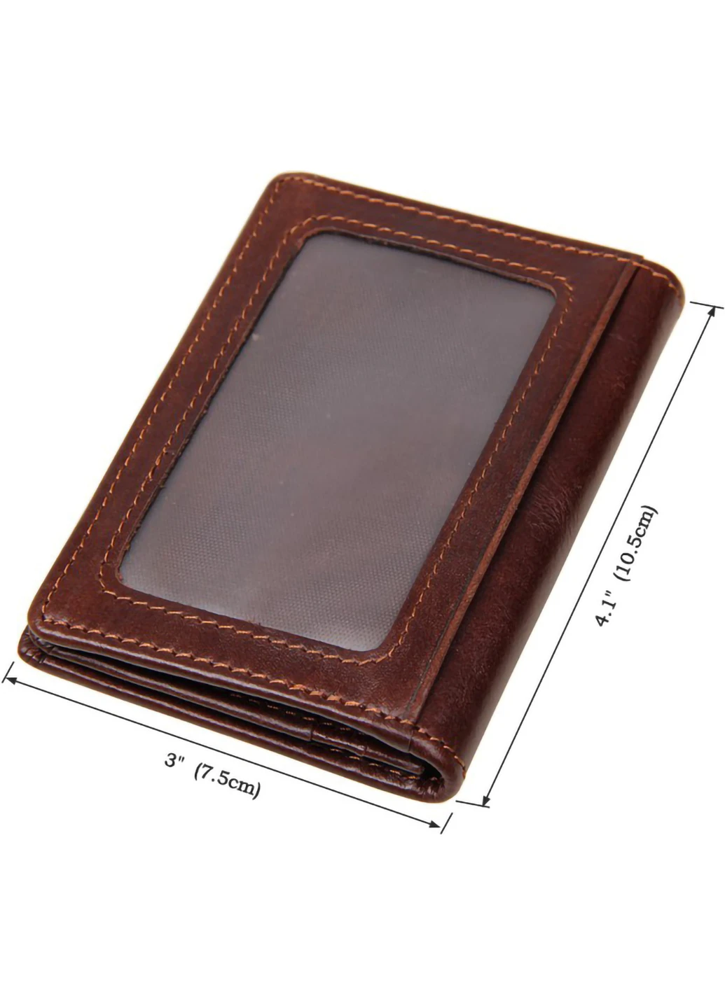 Кожаная визитница 7,5x10,5х0,5 см Vintage (253174434)