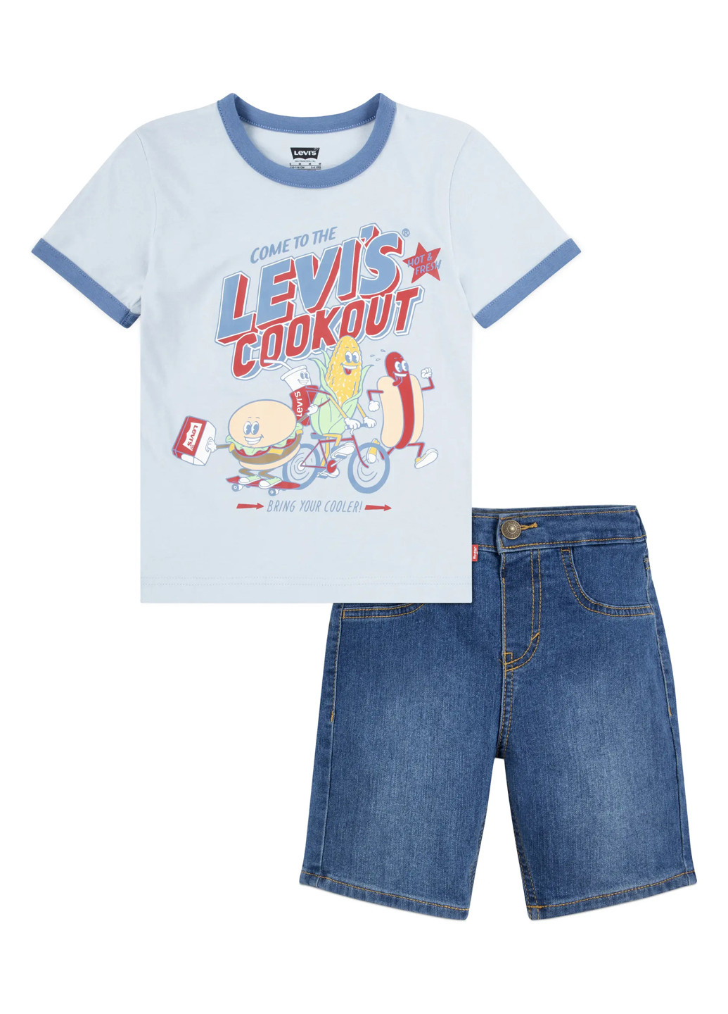 Комбінований літній комплект (футболка, шорти) Levi's