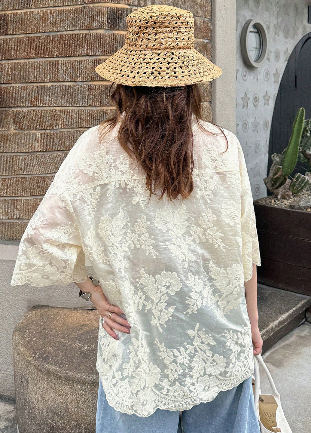 Кремовая блуза SHEIN