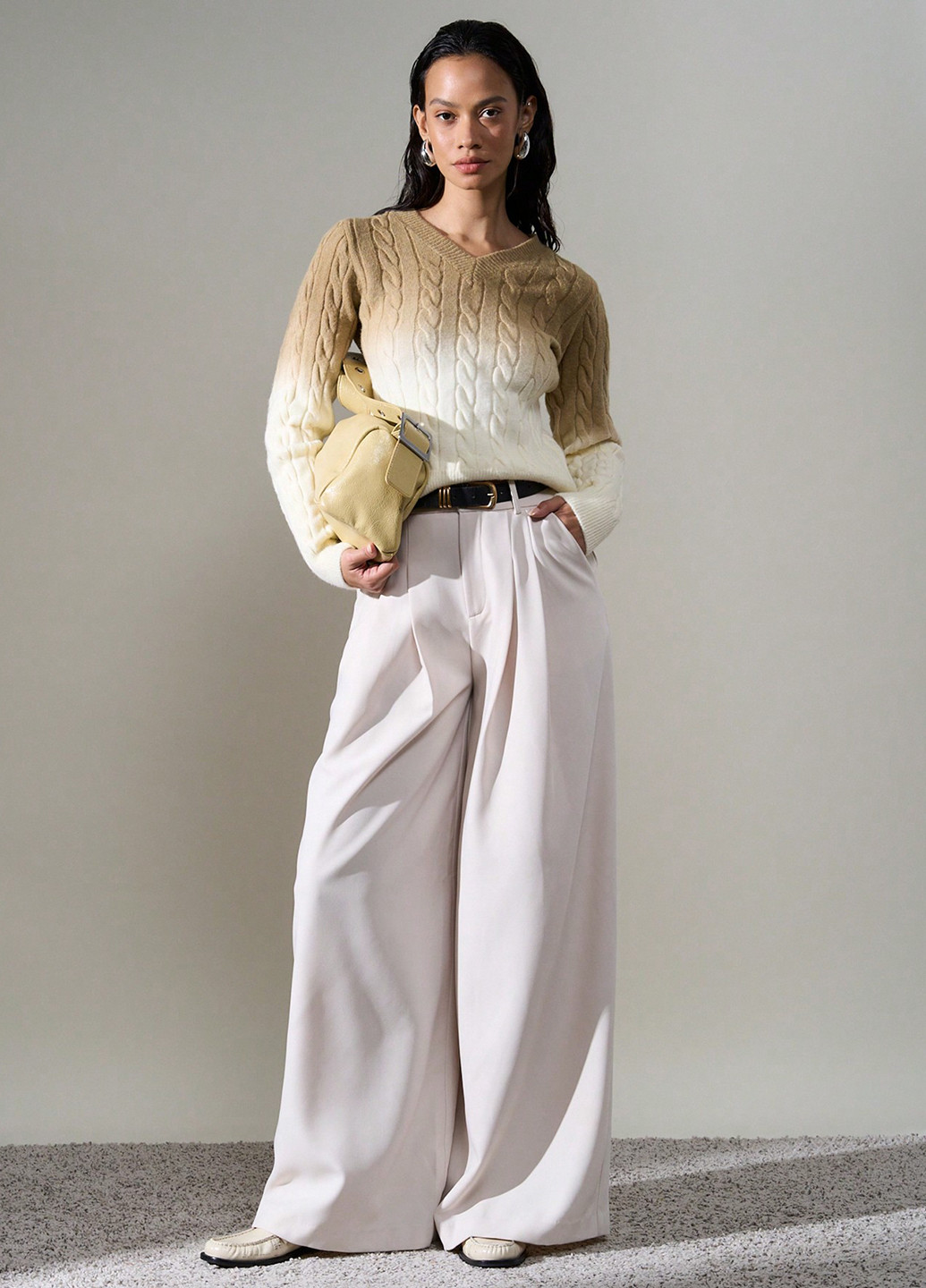 Пісочний демісезонний пуловер пуловер SHEIN