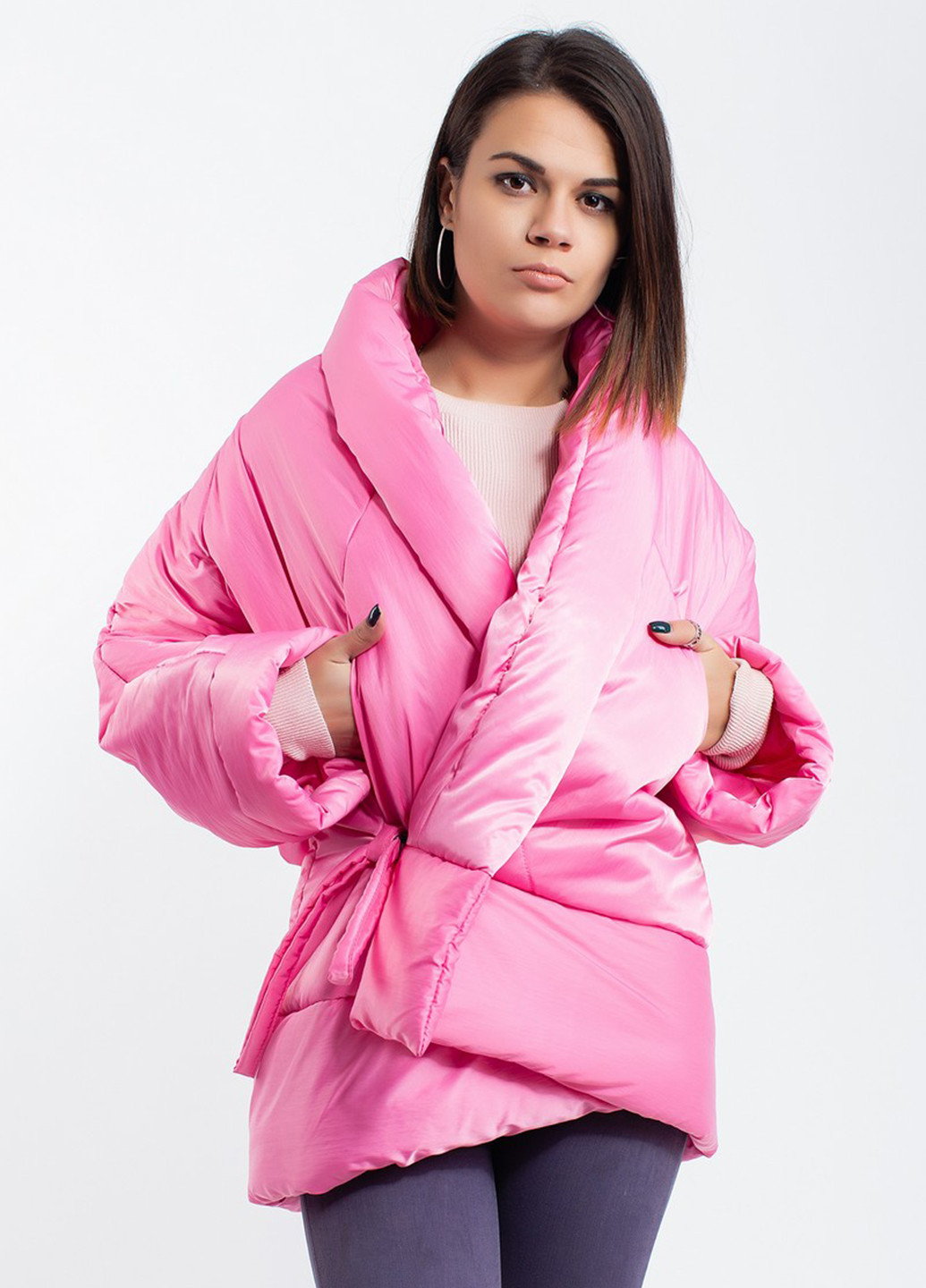 Розовая зимняя куртка Modna Anka