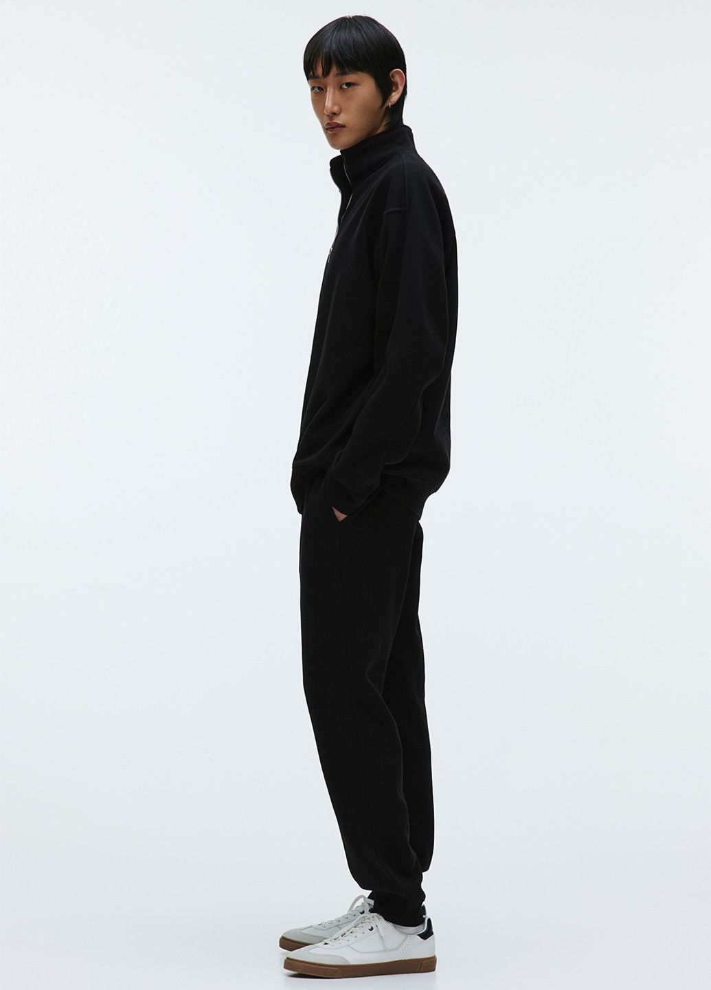 Черные спортивные, кэжуал демисезонные джоггеры брюки H&M