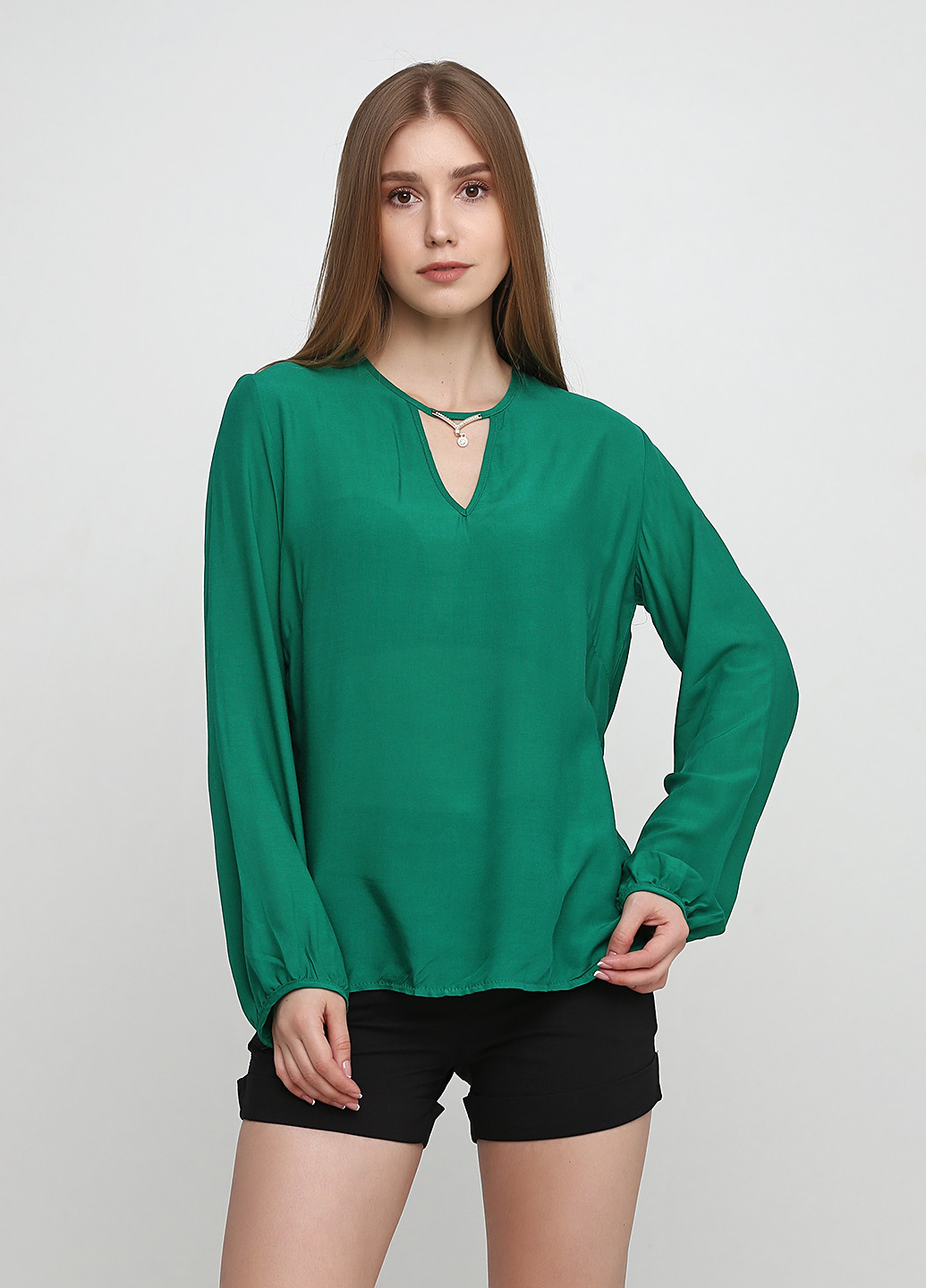 Зеленая демисезонная блуза Adelin Fostayn