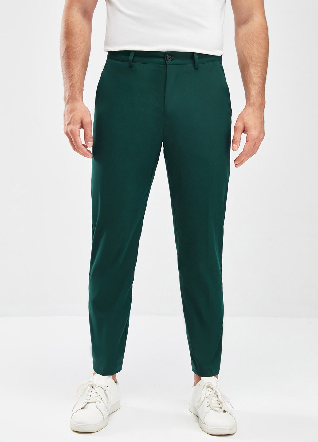 Темно-зеленый демисезонный костюм (пиджак, брюки) брючный SHEIN