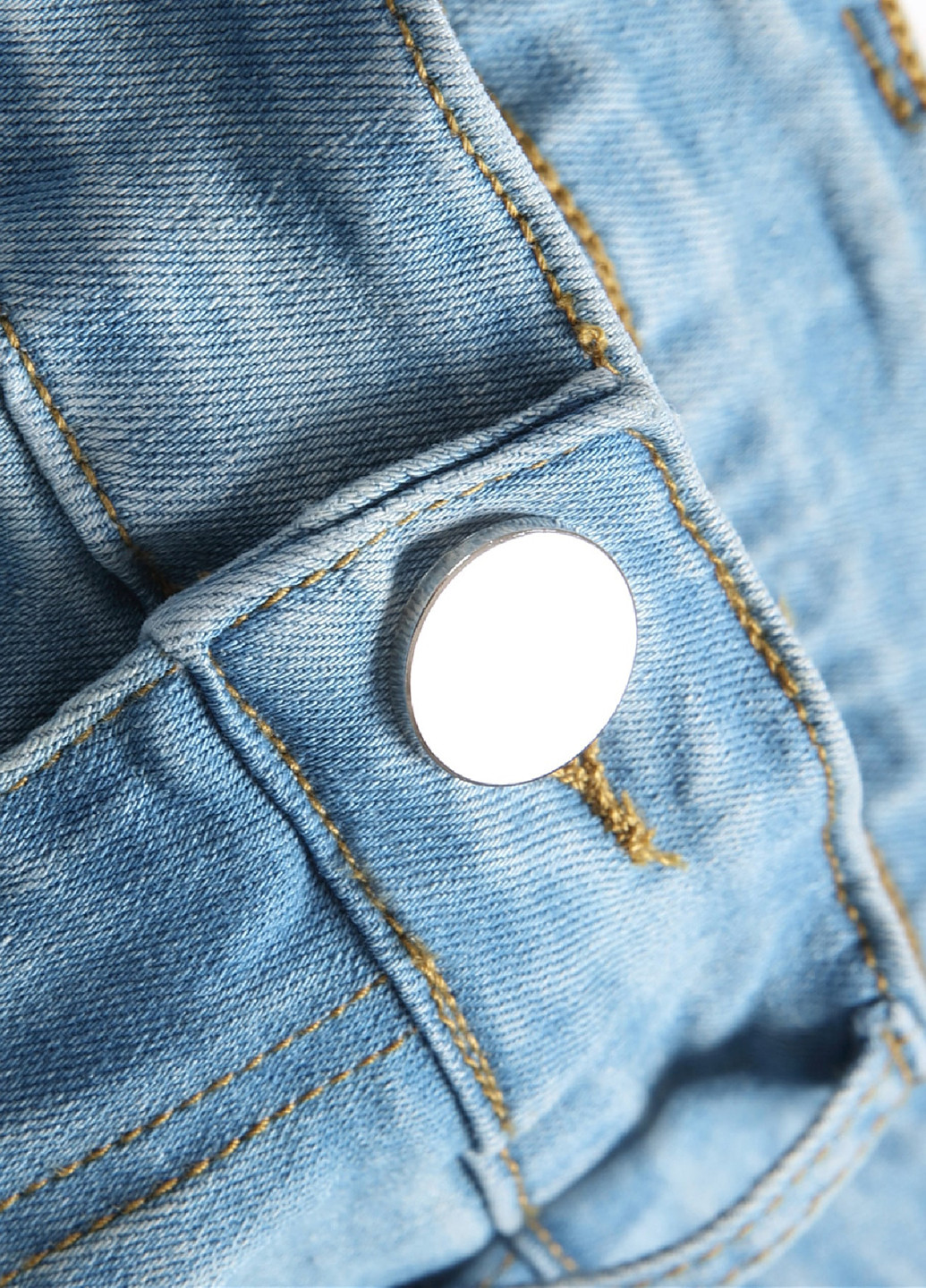 Голубые демисезонные зауженные джинсы SHEIN