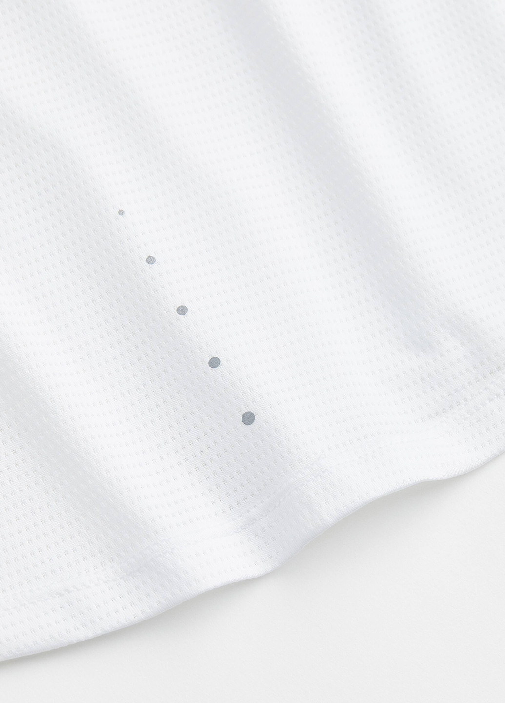 Лонгслів H&M однотонний білий спортивні поліестер