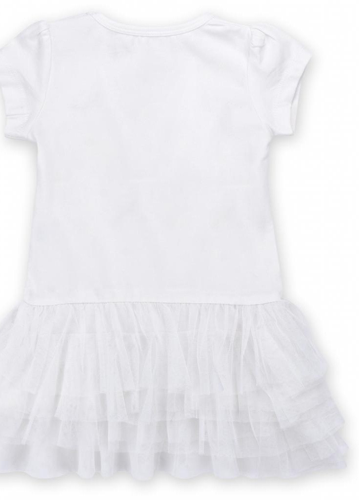 Коричневое платье с бантиком и фатиновой юбкой (9096-80g-cream) Breeze (205765947)