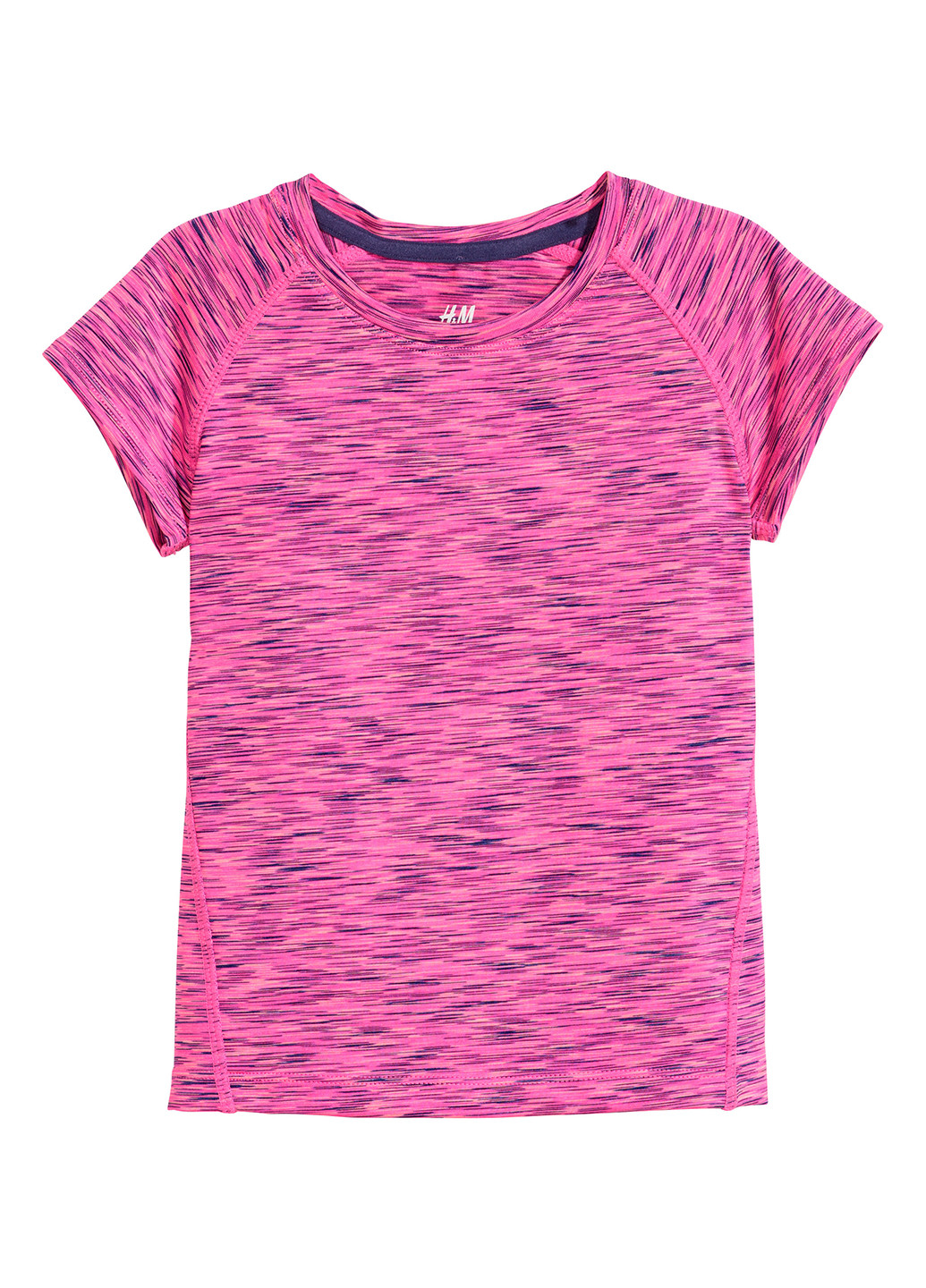 Кислотно-розовая летняя футболка H&M