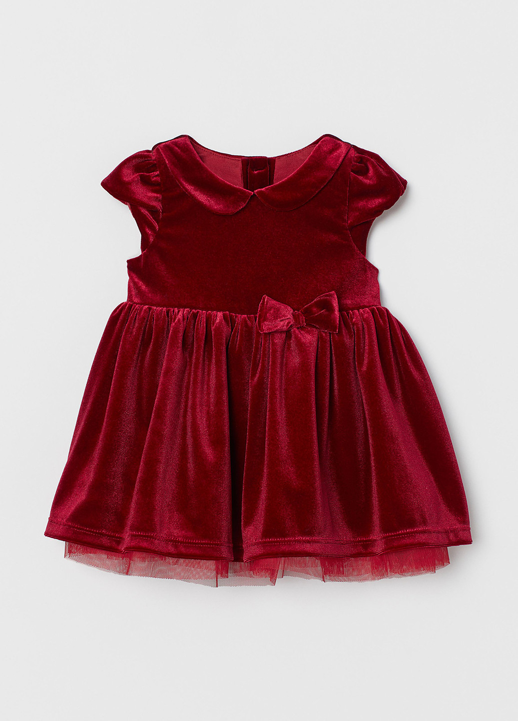 Темно-красное праздничный платье клеш H&M однотонное