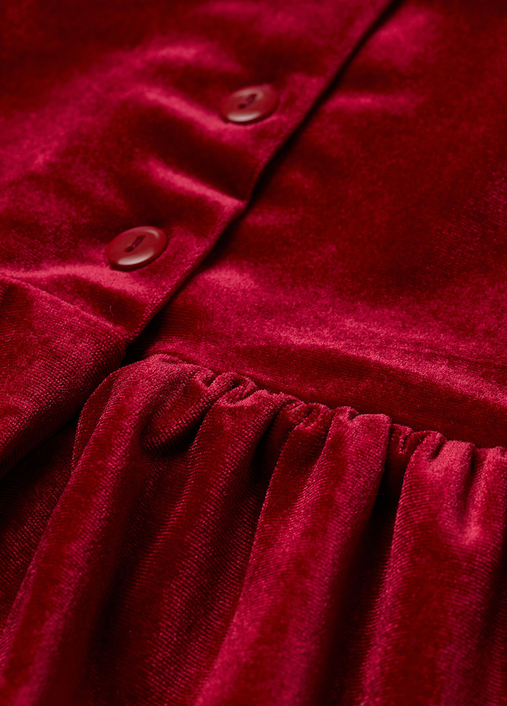 Темно-червона святковий сукня кльош H&M однотонна