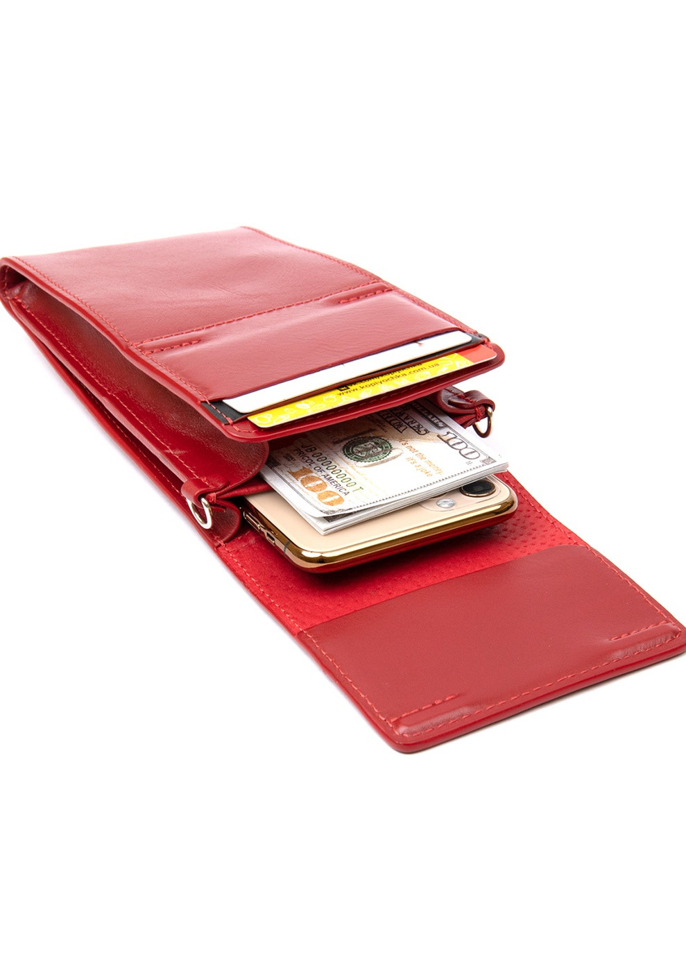Жіноча шкіряна сумка-гаманець 20х10х2 см Grande Pelle (250097310)