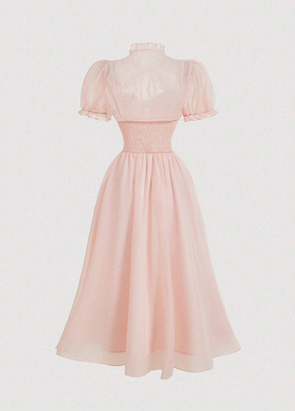 Розовый демисезонный комплект (платье, болеро) SHEIN