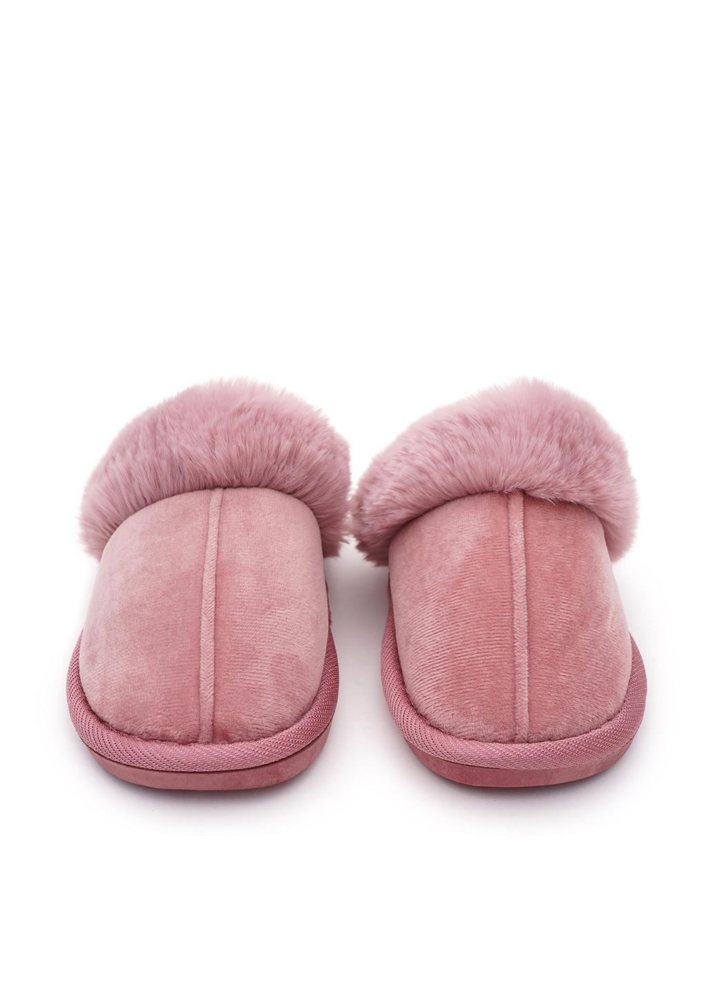 Темно-розовые тапочки Slippers с мехом