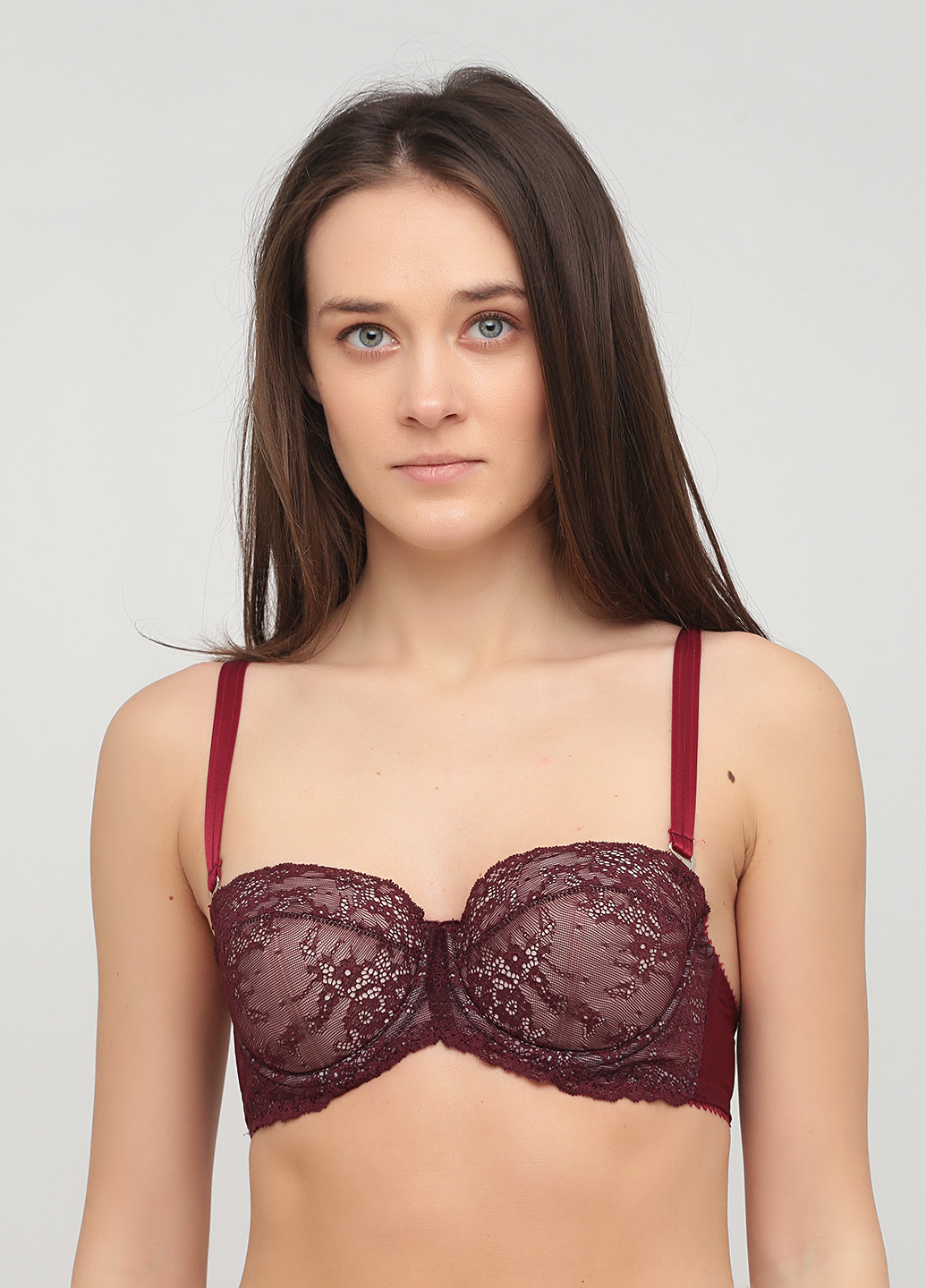 Сливовый балконет бюстгальтер Aniele с косточками полиамид