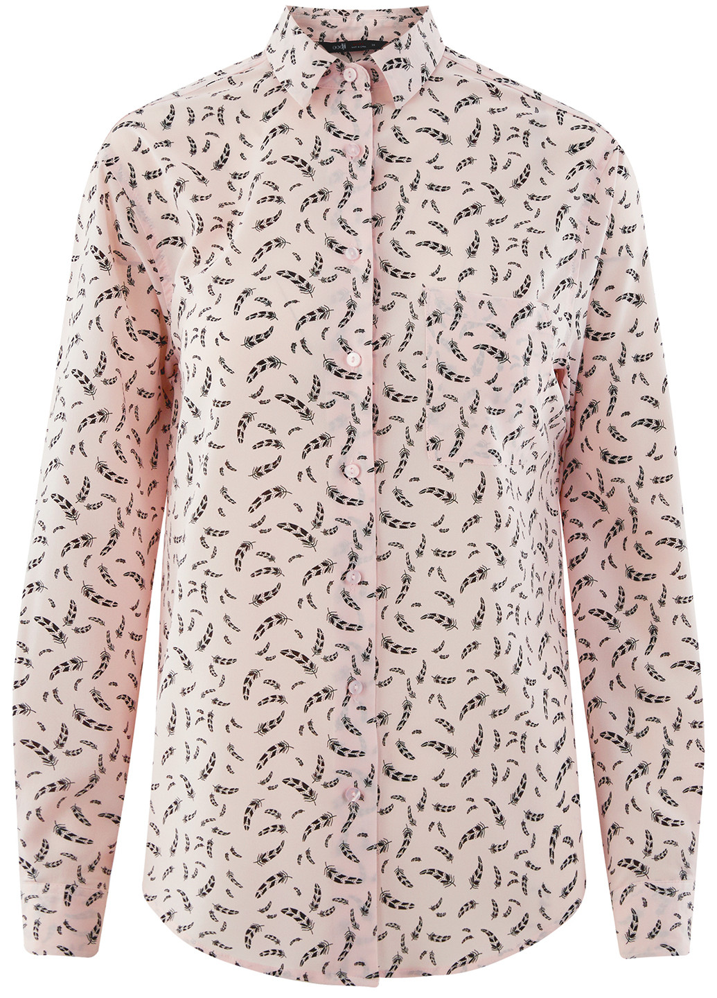 Светло-розовая демисезонная блуза Oodji