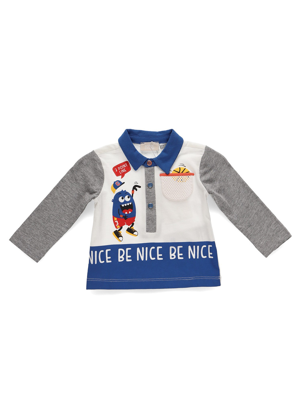 Разноцветный демисезонный кэжуал лонгслив Chicco с рисунком