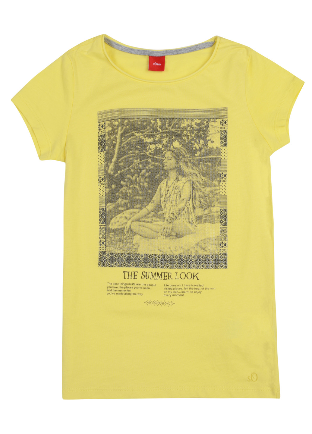 Желтая летняя футболка S.Oliver