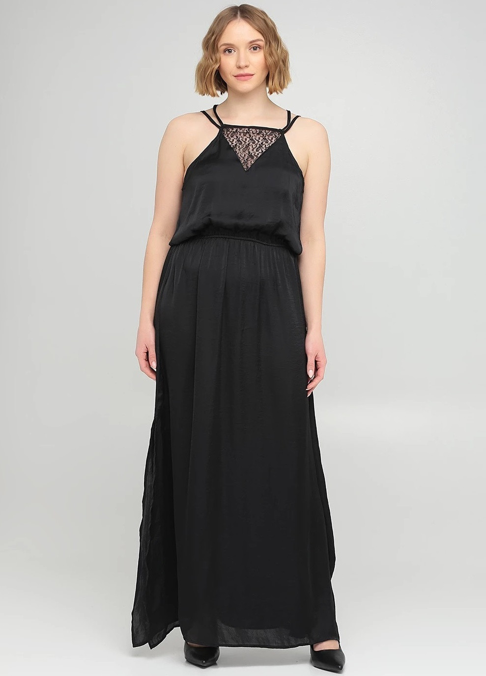 Черное кэжуал платье однотонное Vero Moda