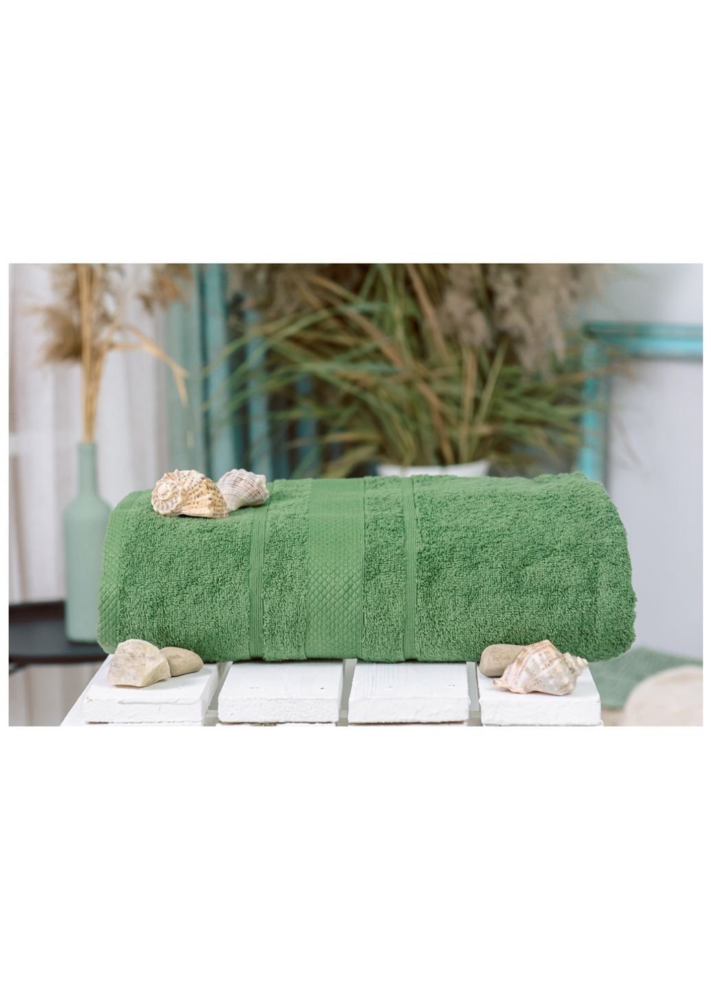 Рушник банний №5009 SoftNess Military 70x140 см (2200003182231) Mirson зелений