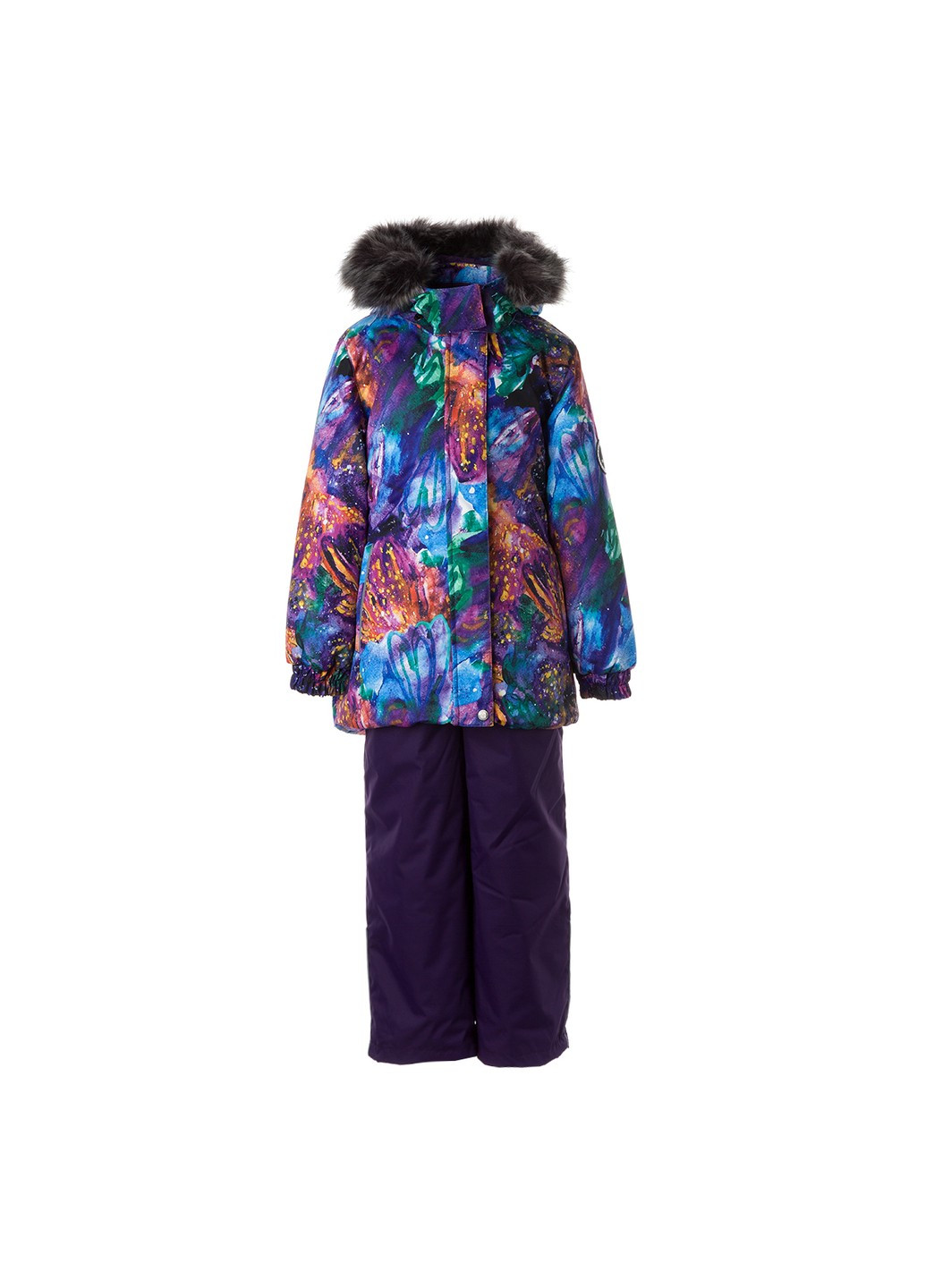 Пурпурный зимний комплект зимний (куртка + полукомбинезон) renely 2 Huppa