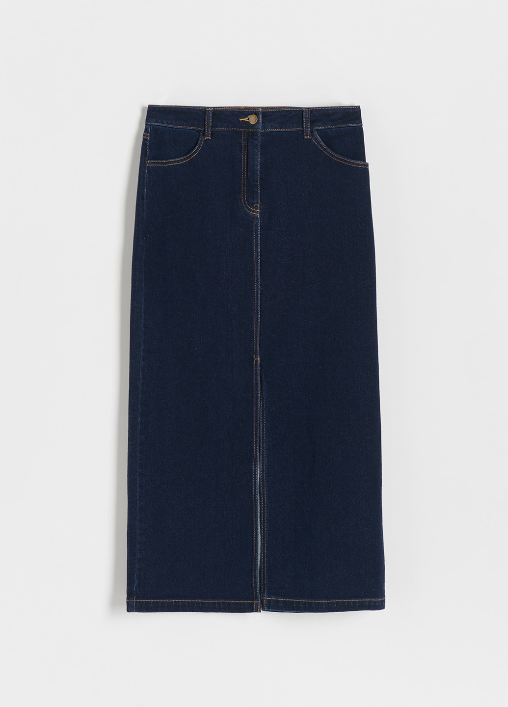 Темно-синяя кэжуал, джинсовая однотонная юбка Reserved карандаш