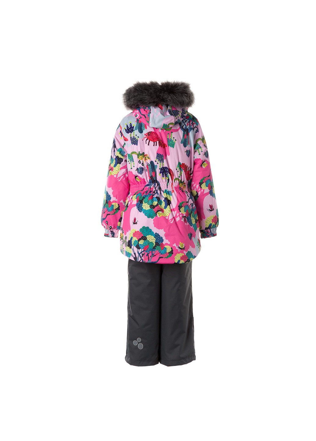 Рожевий зимній комплект зимовий (куртка + напівкомбінезон) renely 2 Huppa