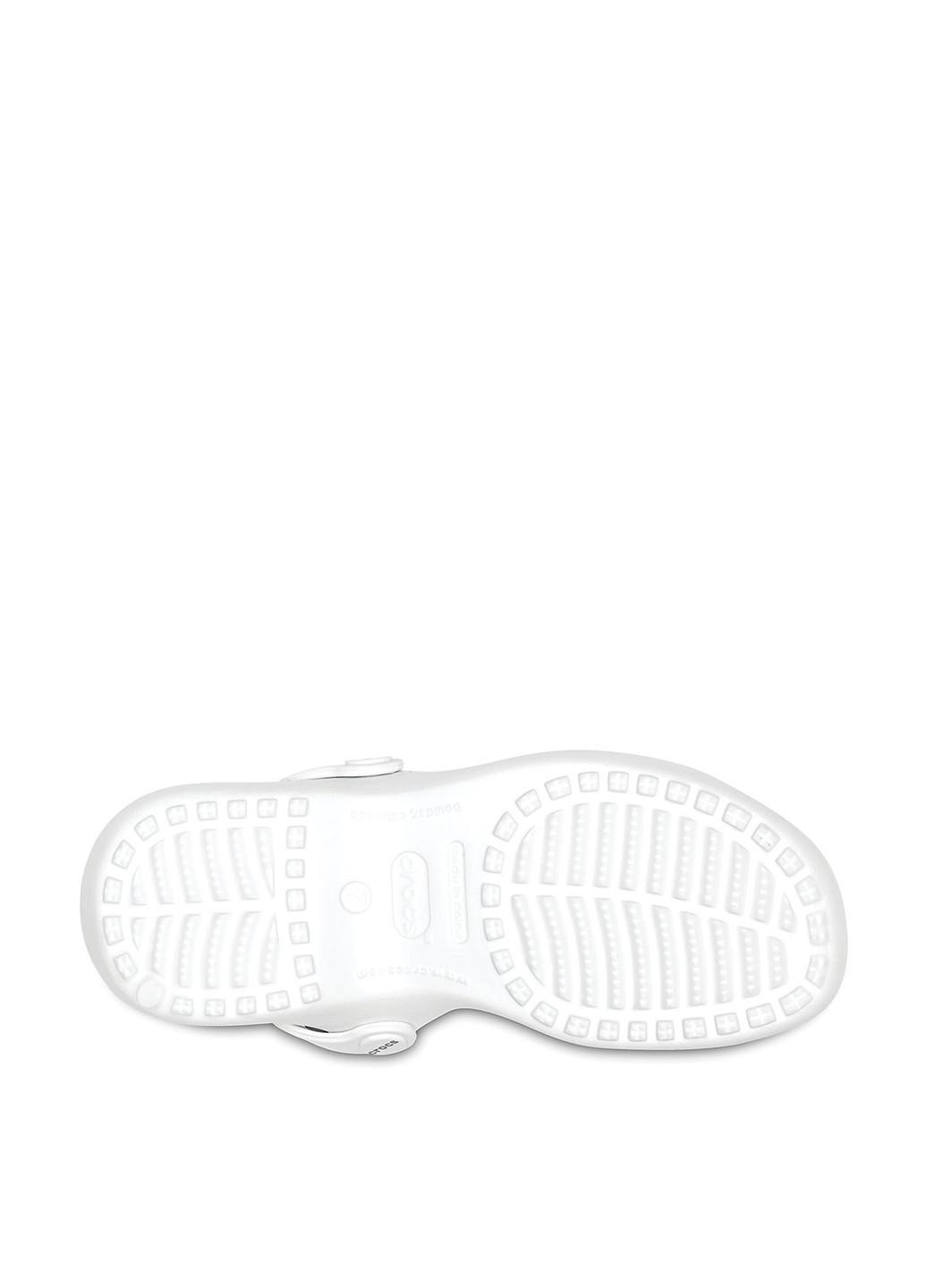 Белые шлепанцы Crocs с логотипом