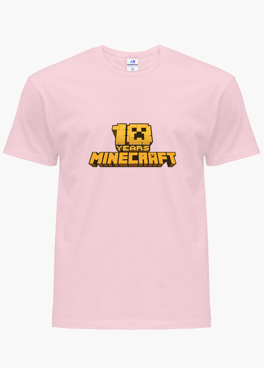 Розовая демисезонная футболка детская майнкрафт (minecraft)(9224-1171) MobiPrint