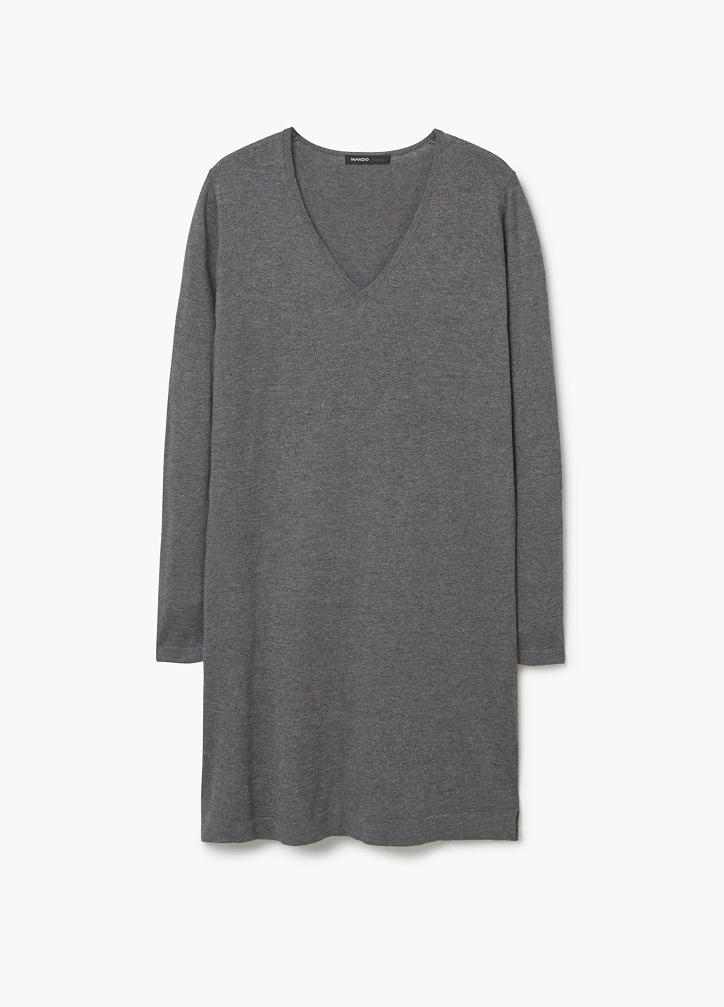 Темно-серое кэжуал платье Mango