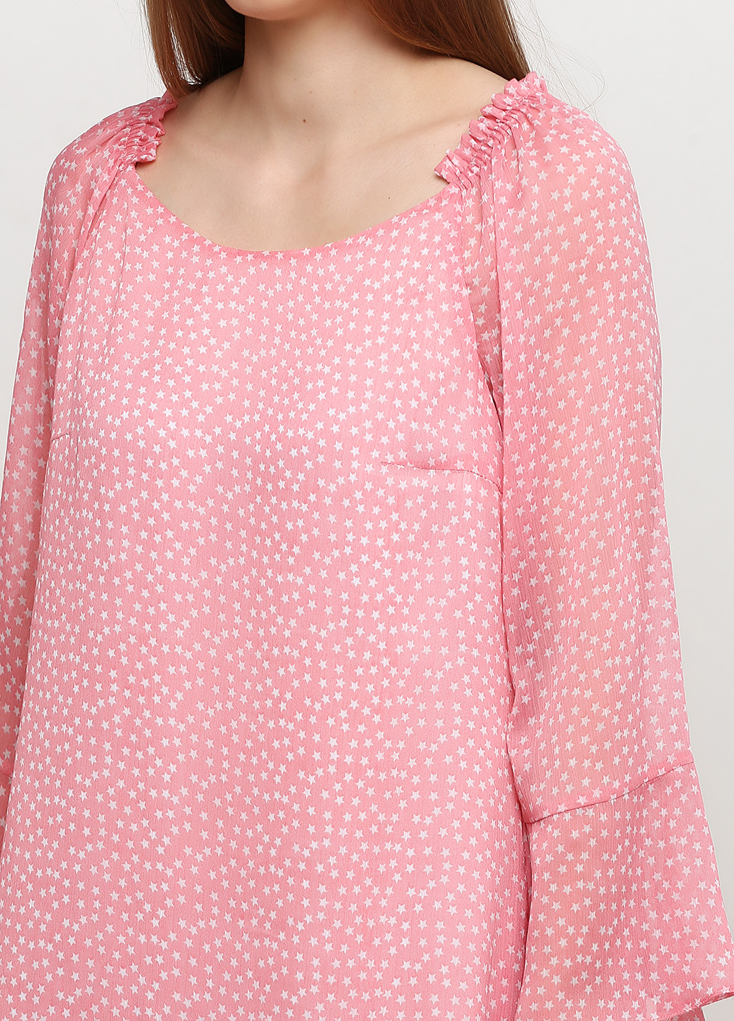 Розовое кэжуал платье оверсайз Olga Shyrai for PUBLIC&PRIVATE звезды