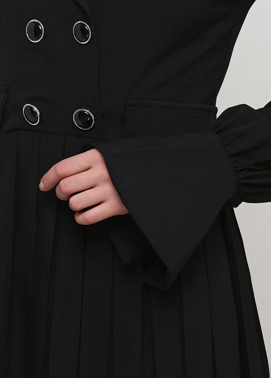 Черное кэжуал платье а-силуэт Imperial однотонное