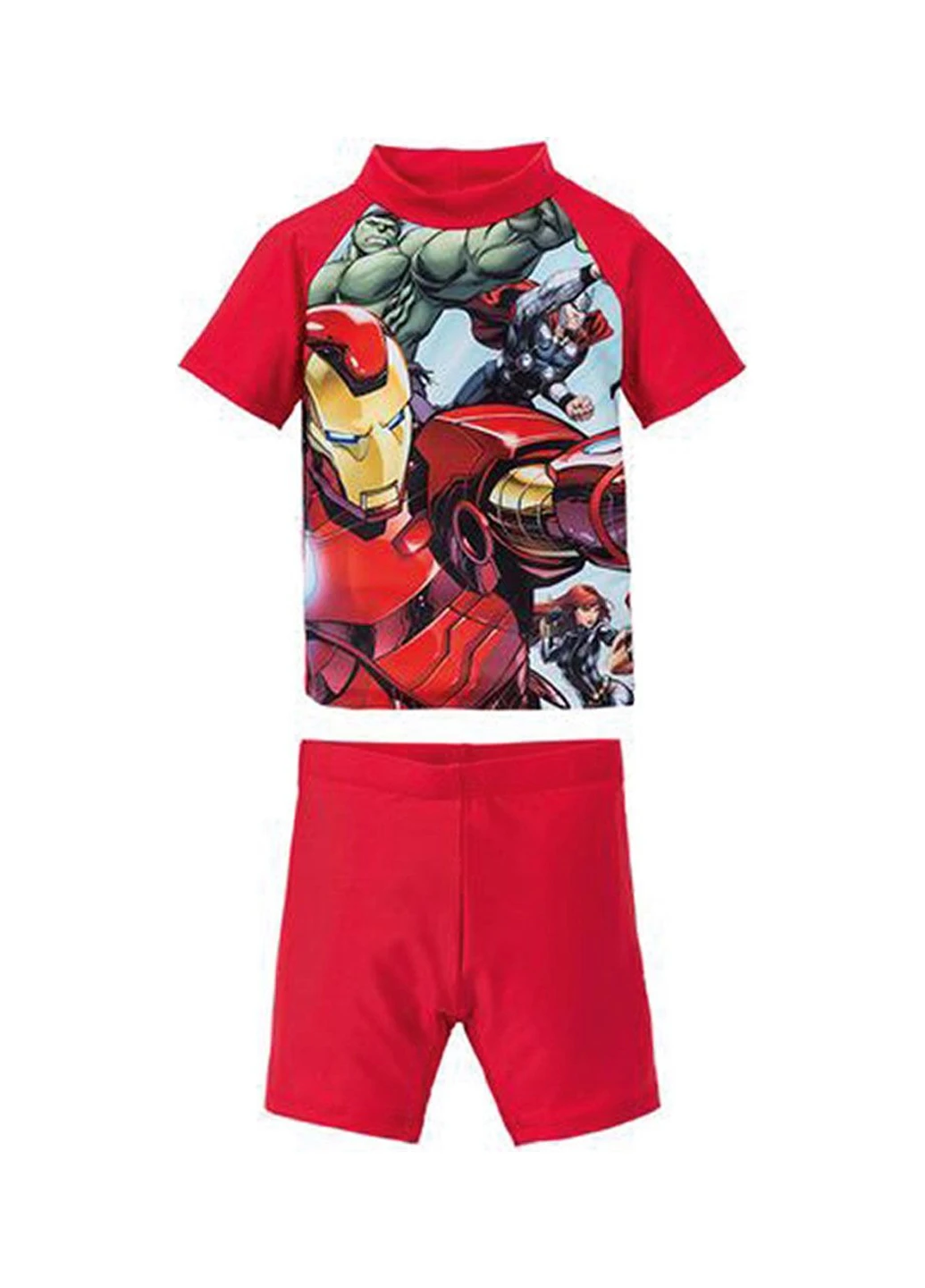 Гидрокостюм (футболка, шорты) Marvel рисунок красный