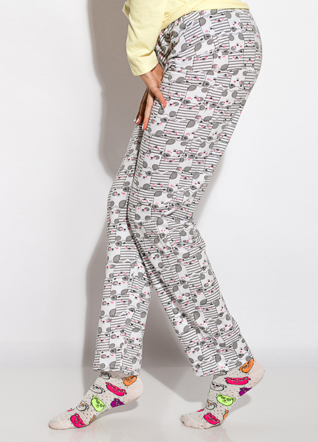 Лимонная всесезон пижама (лонгслив, брюки) лонгслив + брюки Time of Style