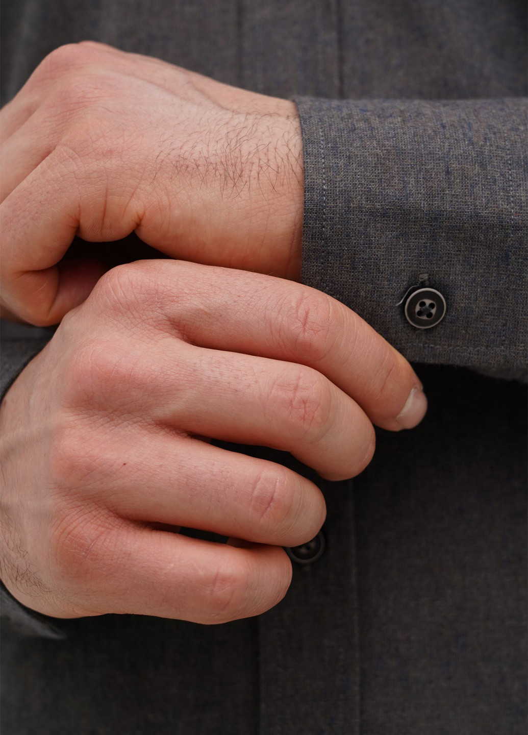 Серо-коричневая кэжуал рубашка однотонная Trend Collection