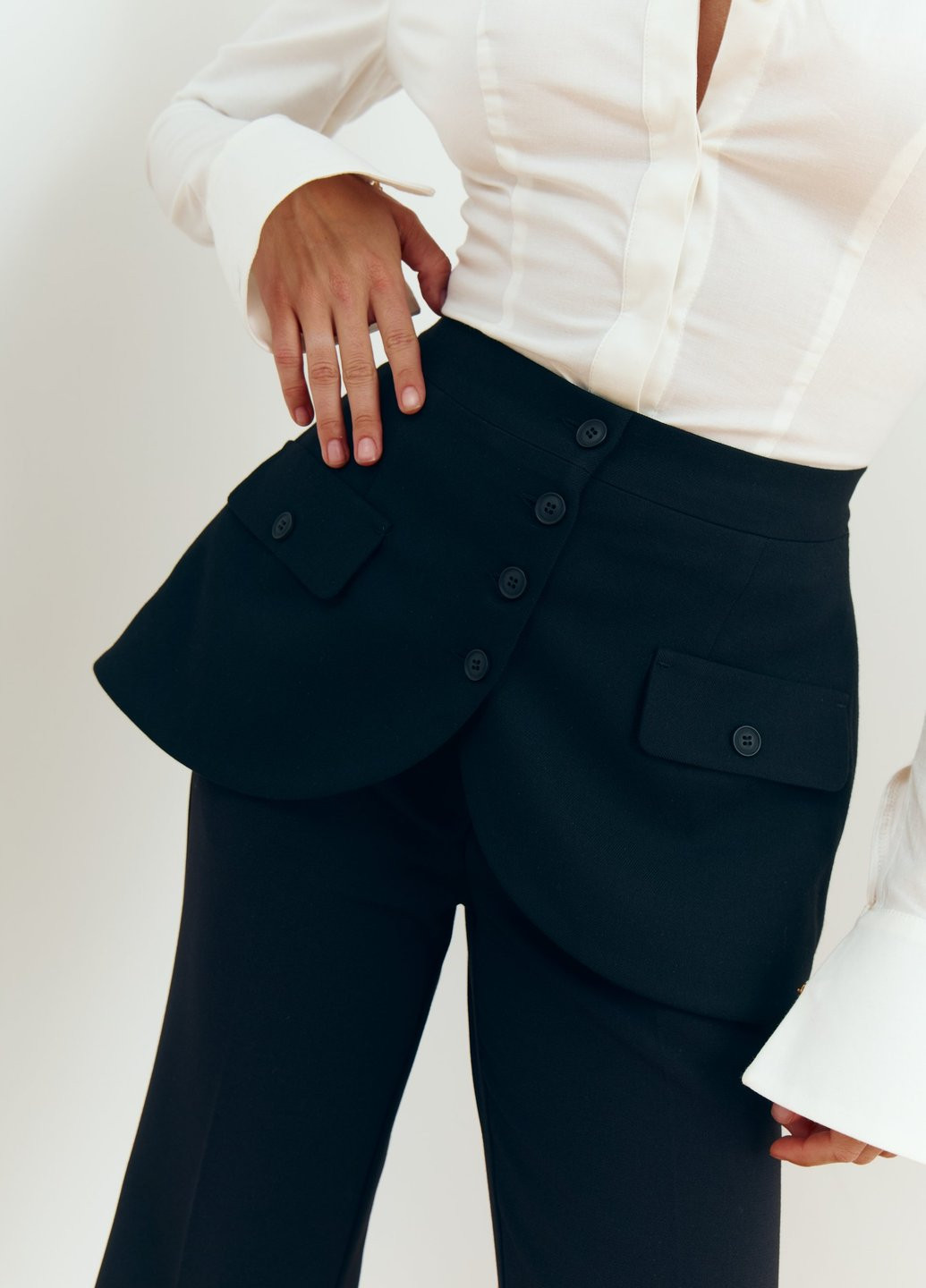 Чорний демісезонний комплект (штани, баска) Gepur