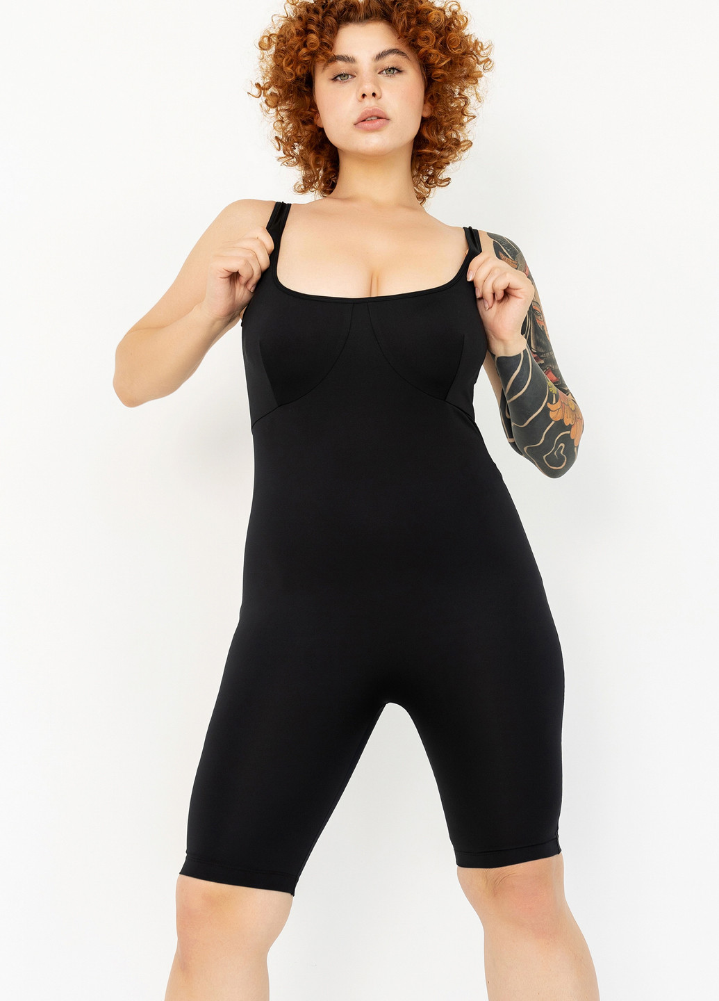 Комбінезон TOTALFIT комбінезон-шорти однотонний чорний повсякденний поліестер