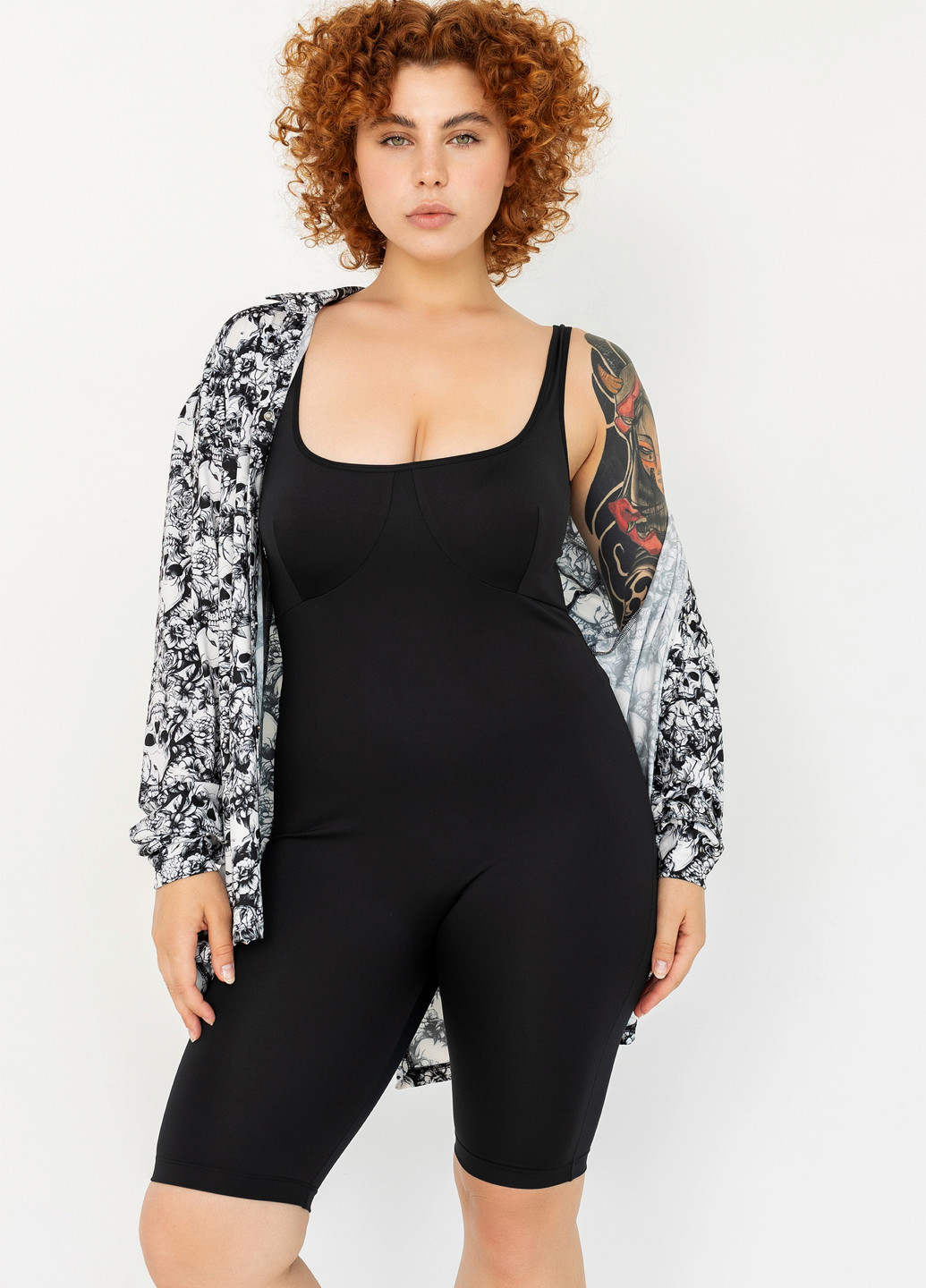 Комбінезон TOTALFIT комбінезон-шорти однотонний чорний повсякденний поліестер