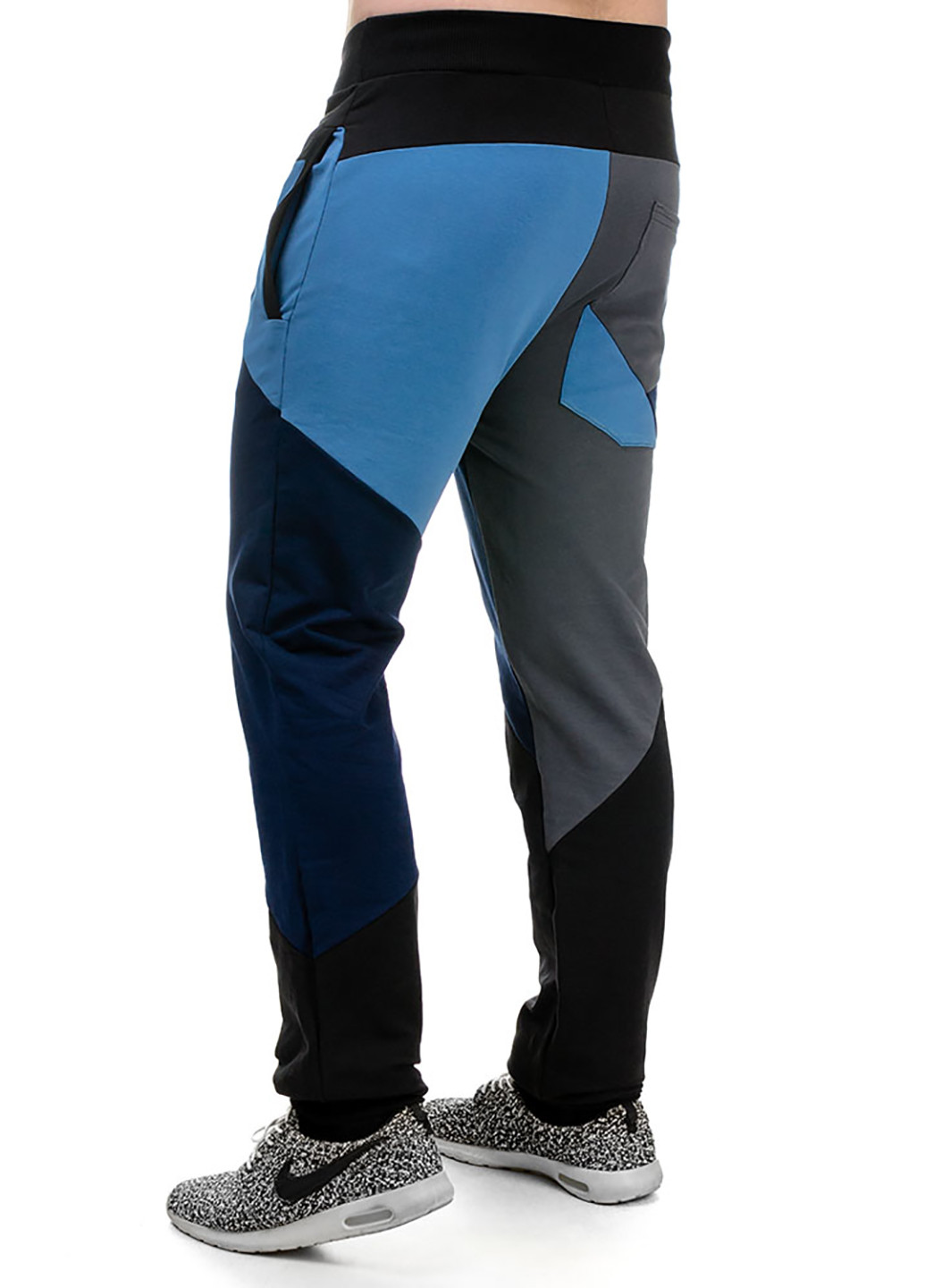 Синие спортивные демисезонные со средней талией брюки Artystuff