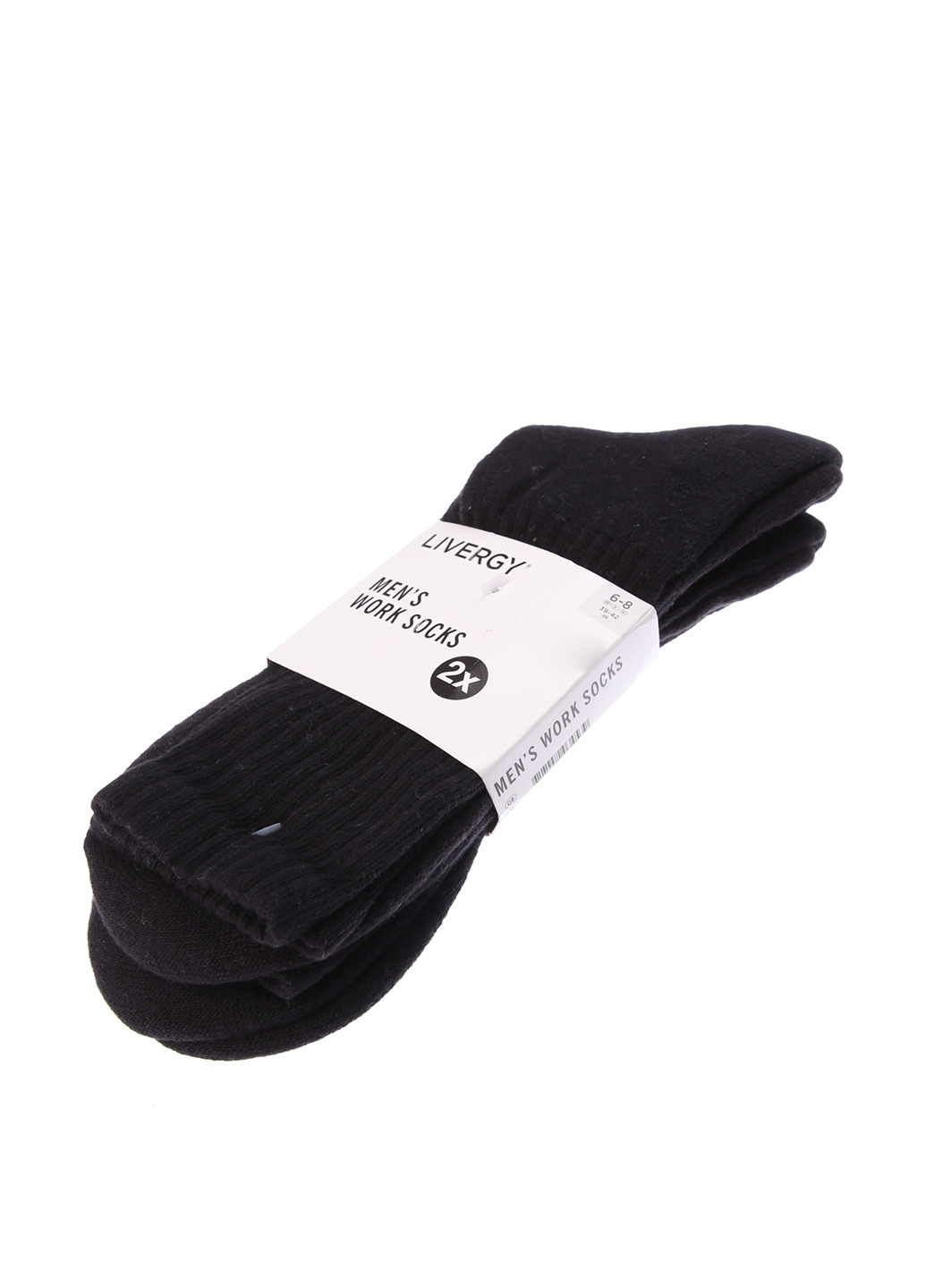 Шкарпетки (2 пари) Livergy однотонні чорні повсякденні