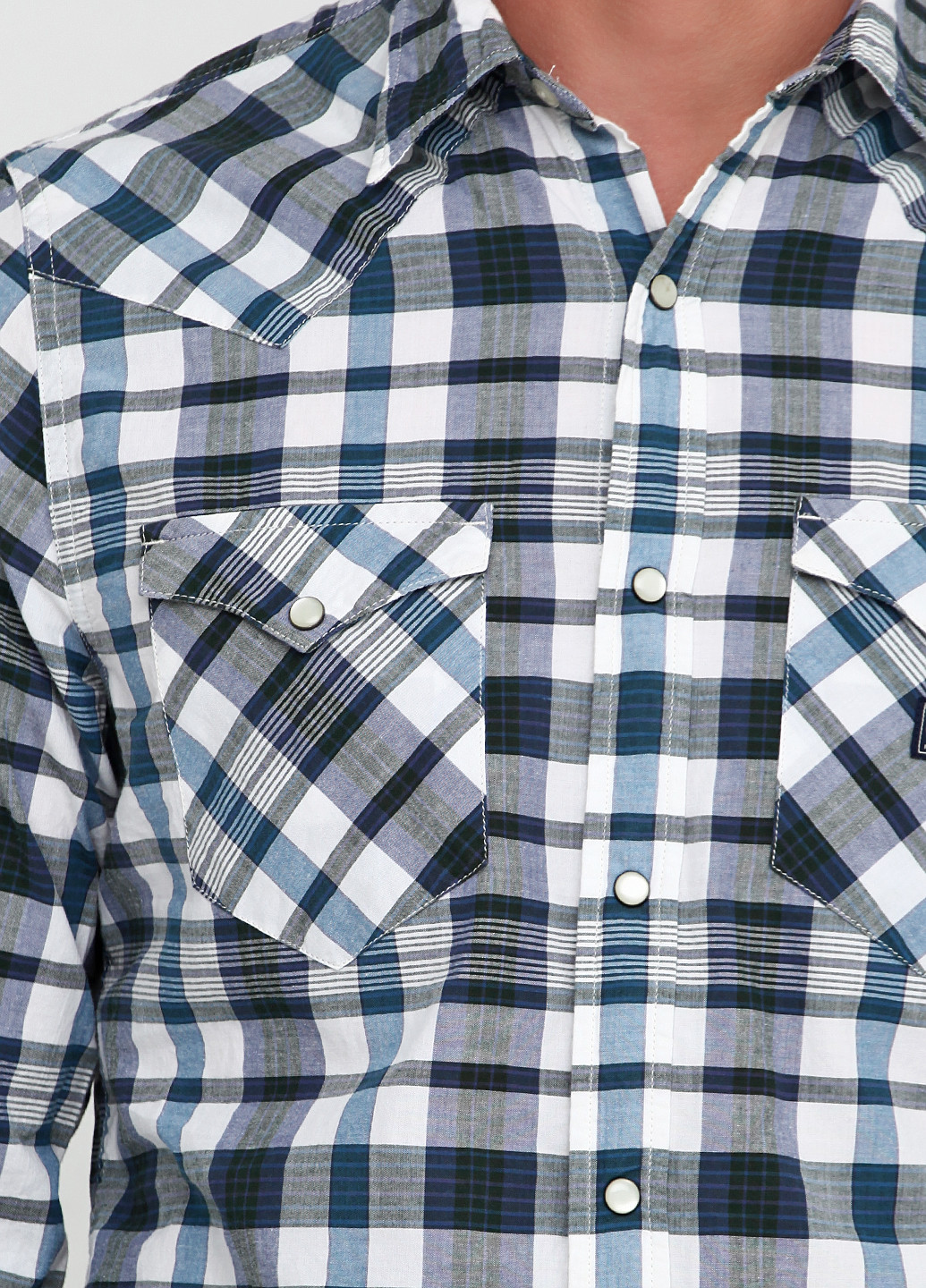 Синяя рубашка в клетку Ralph Lauren