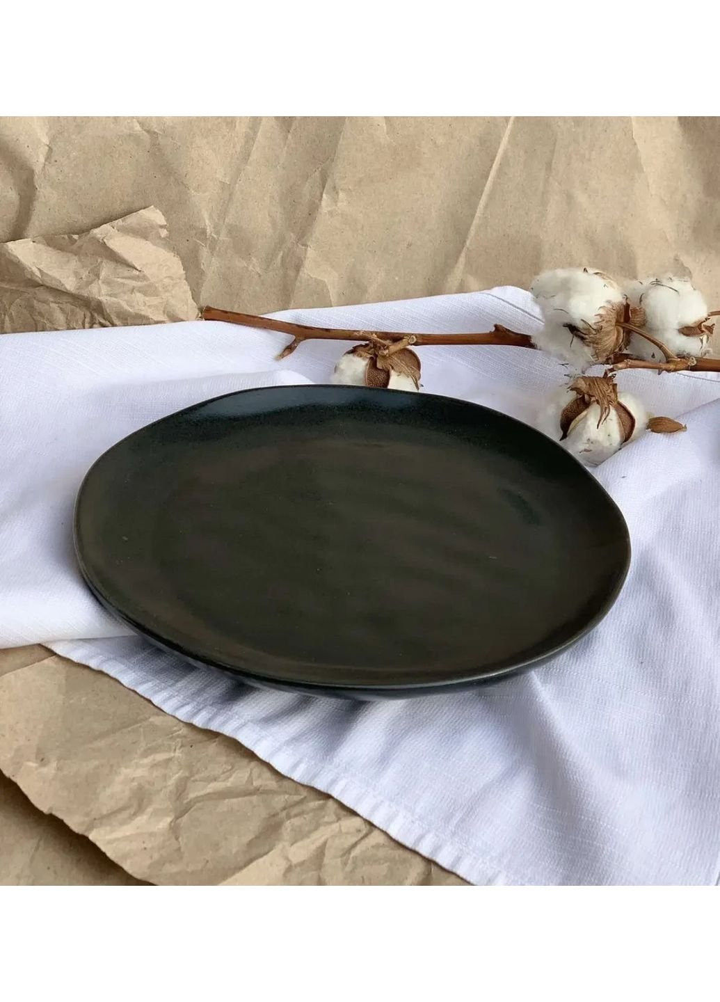 Тарелка обеденная Sand Space Total Graphite Г-240 24 см No Brand (253611393)