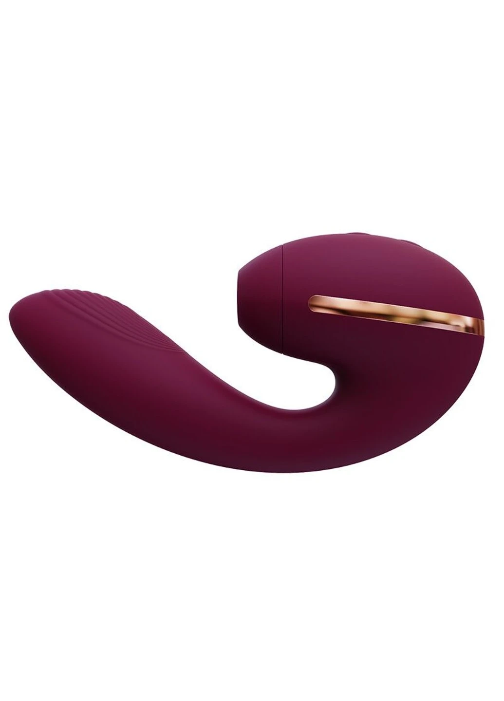 Вакуумний вібратор Tina Mini Violet, вагінально-кліторальний KisToy (254734369)