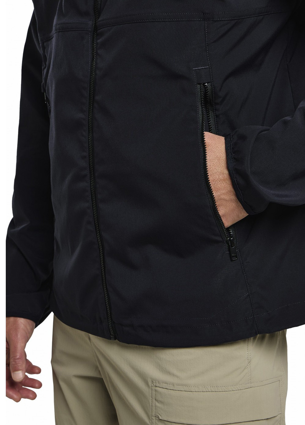 Чорна демісезонна вітровка Jack Wolfskin TERRACADE JKT M