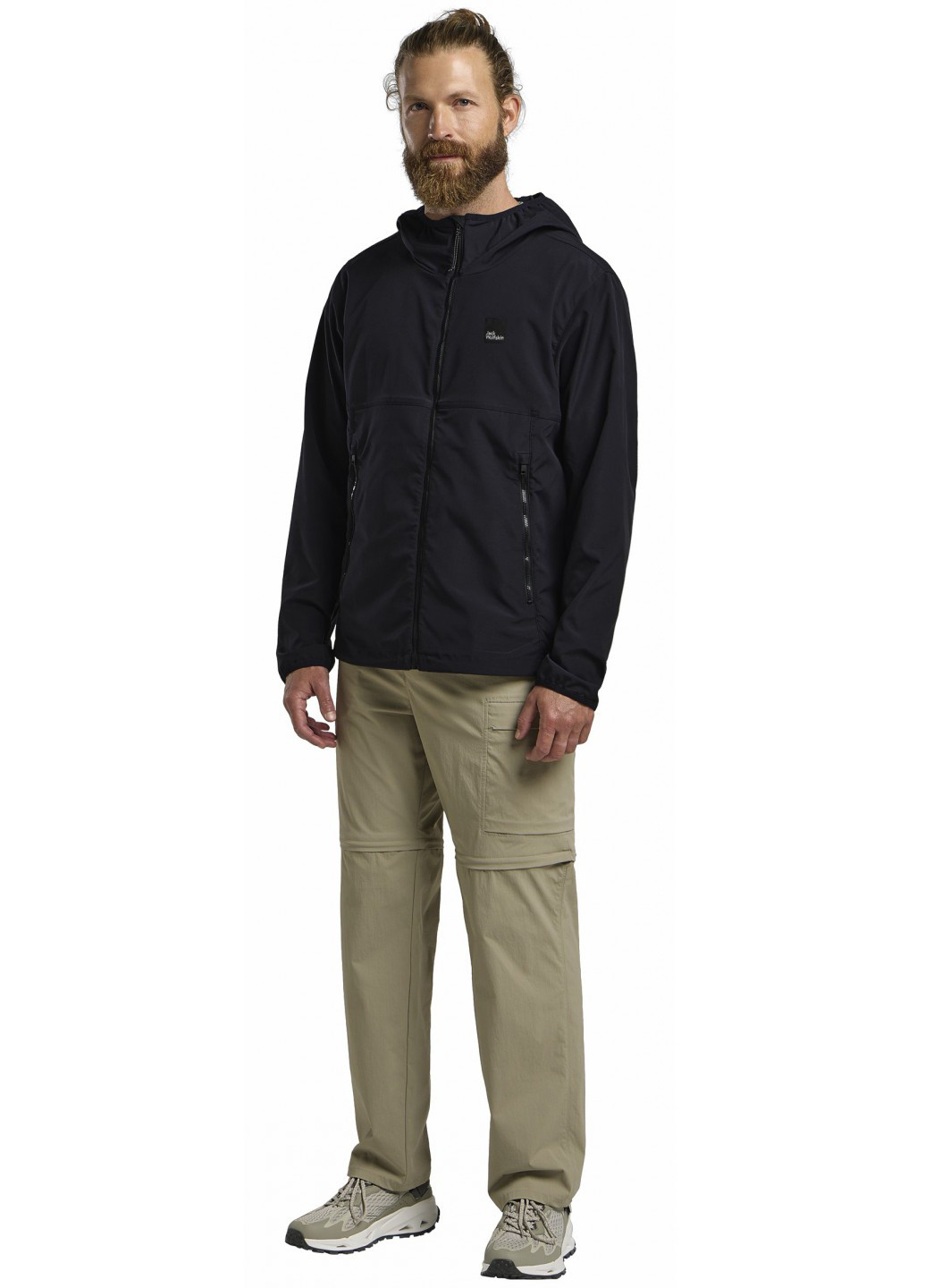 Чорна демісезонна вітровка Jack Wolfskin TERRACADE JKT M